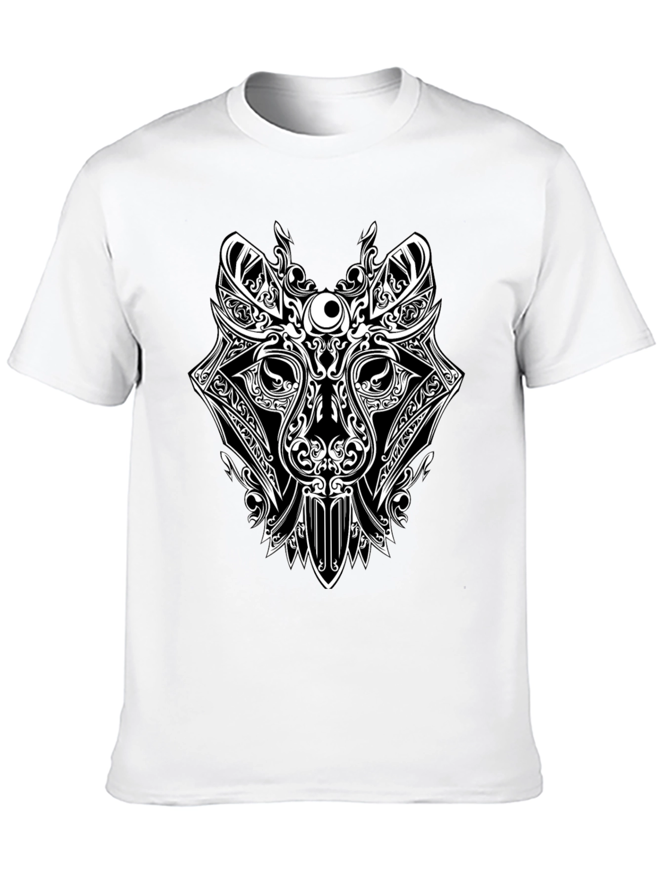 Tribal Wolf Graphic T-Shirt
