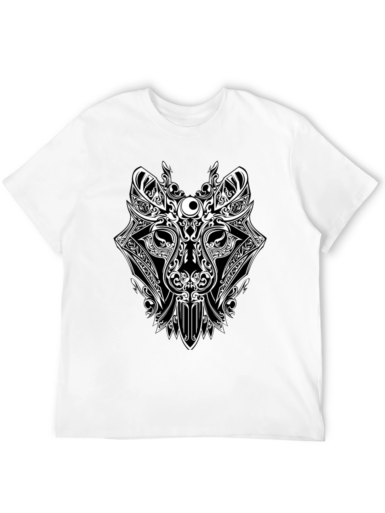 Tribal Wolf Graphic T-Shirt