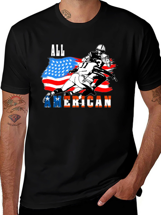 All American Football Graphic T-Shirt
