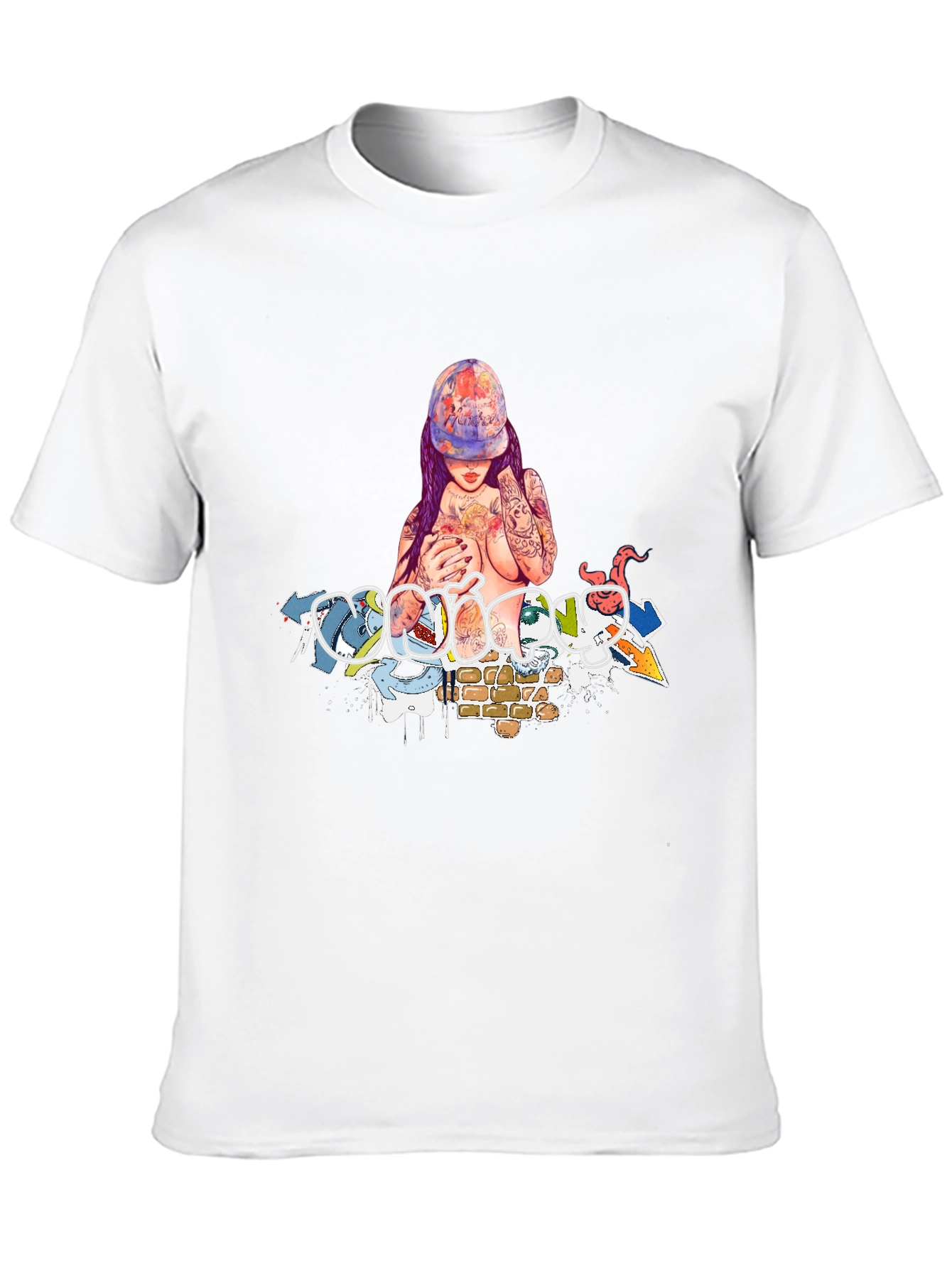 Edgy Graphic Print T-Shirt