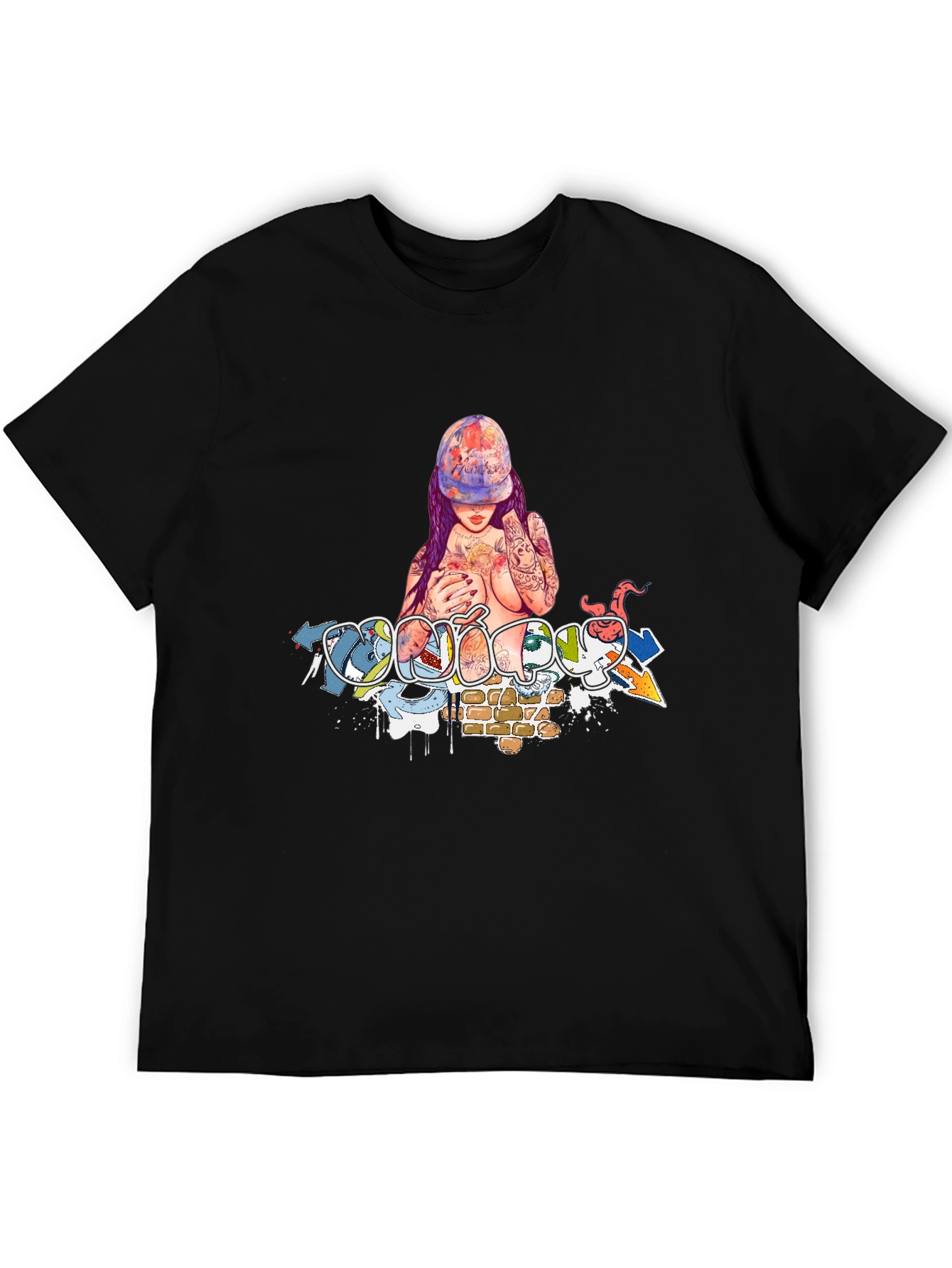 Edgy Graphic Print T-Shirt