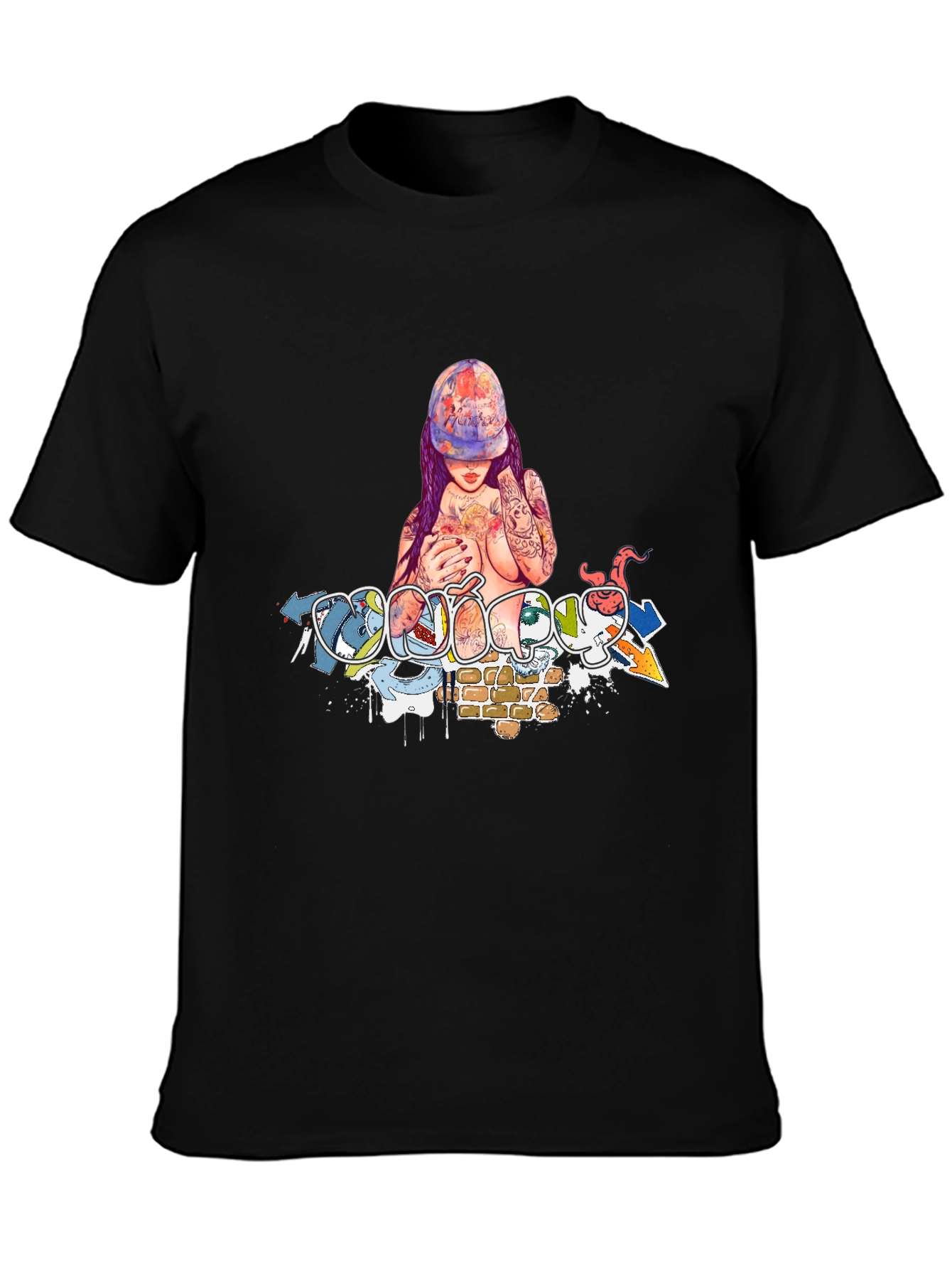 Edgy Graphic Print T-Shirt