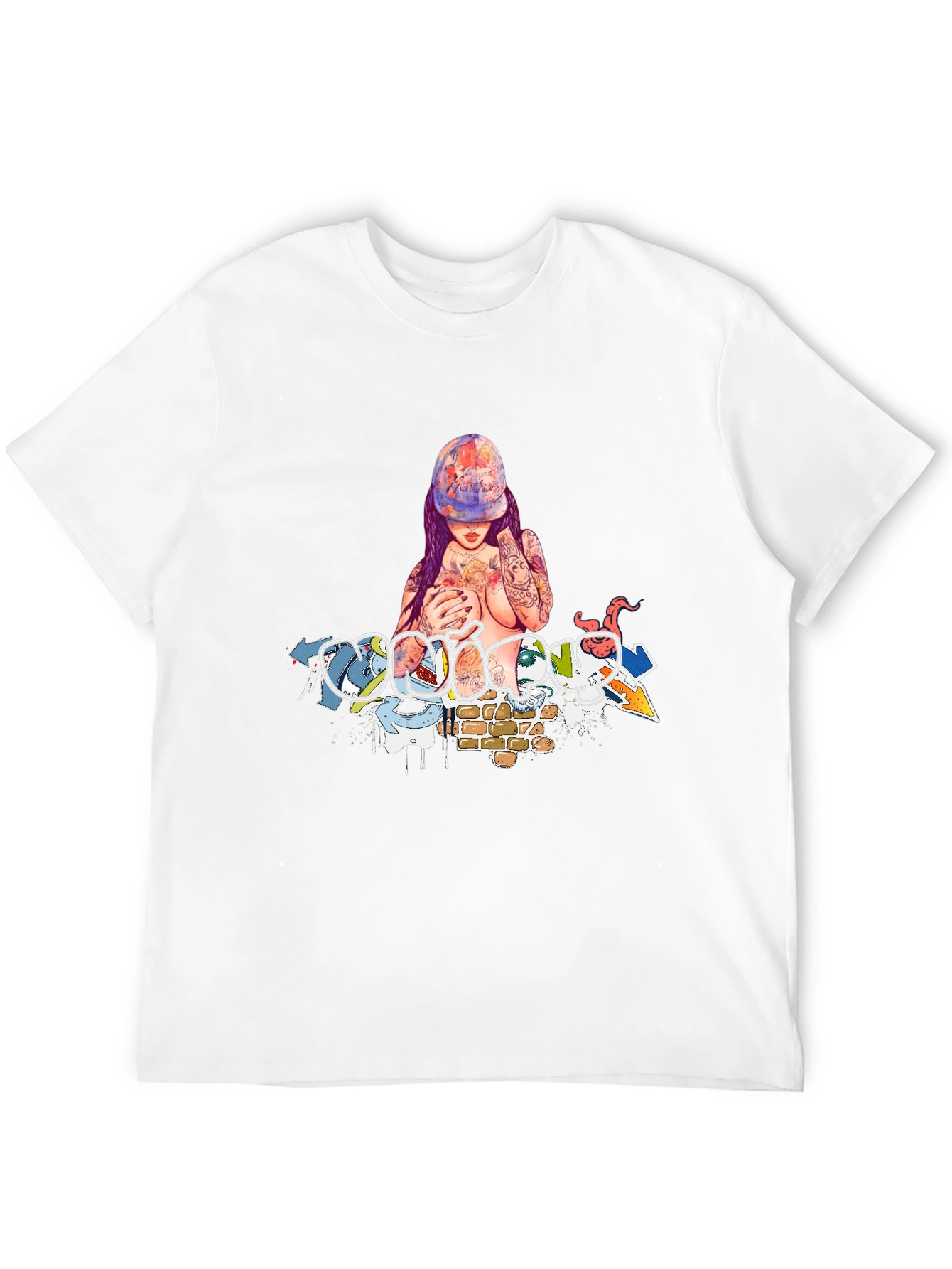 Edgy Graphic Print T-Shirt