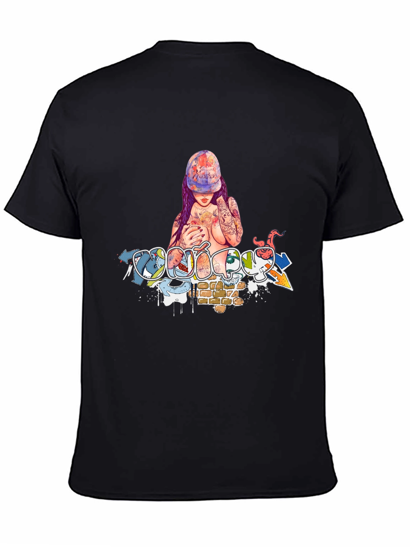 Edgy Graphic Print T-Shirt