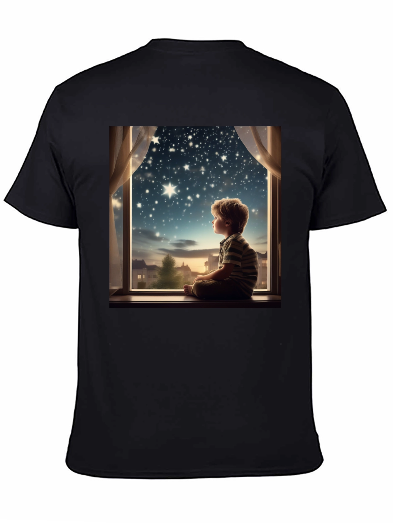Boy Stargazing Graphic Tee - Comfort & Style
