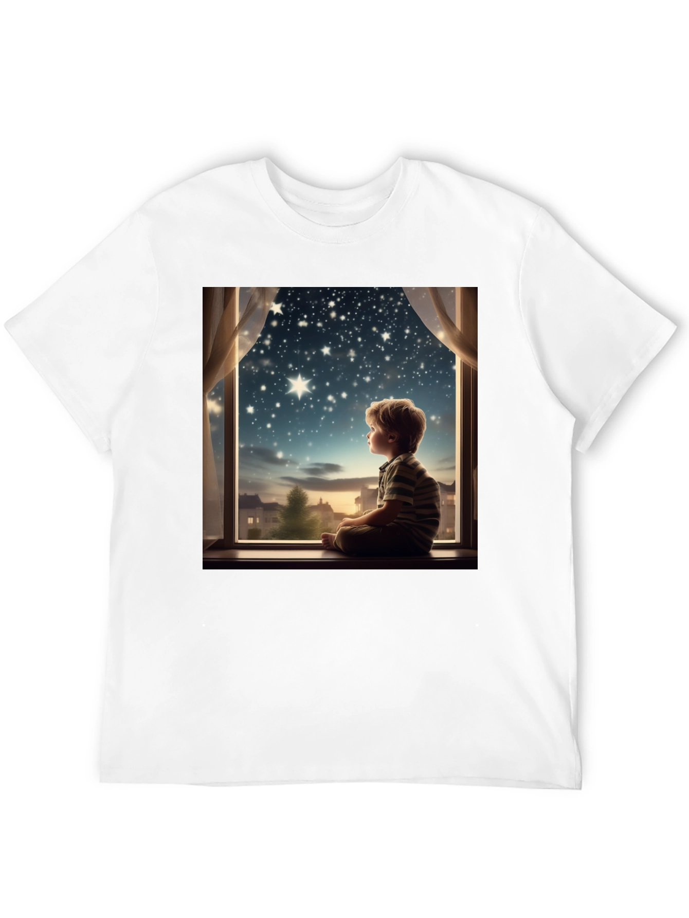 Boy Stargazing Graphic Tee - Comfort & Style