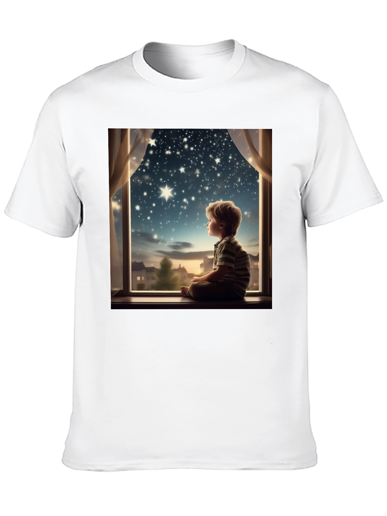 Boy Stargazing Graphic Tee - Comfort & Style