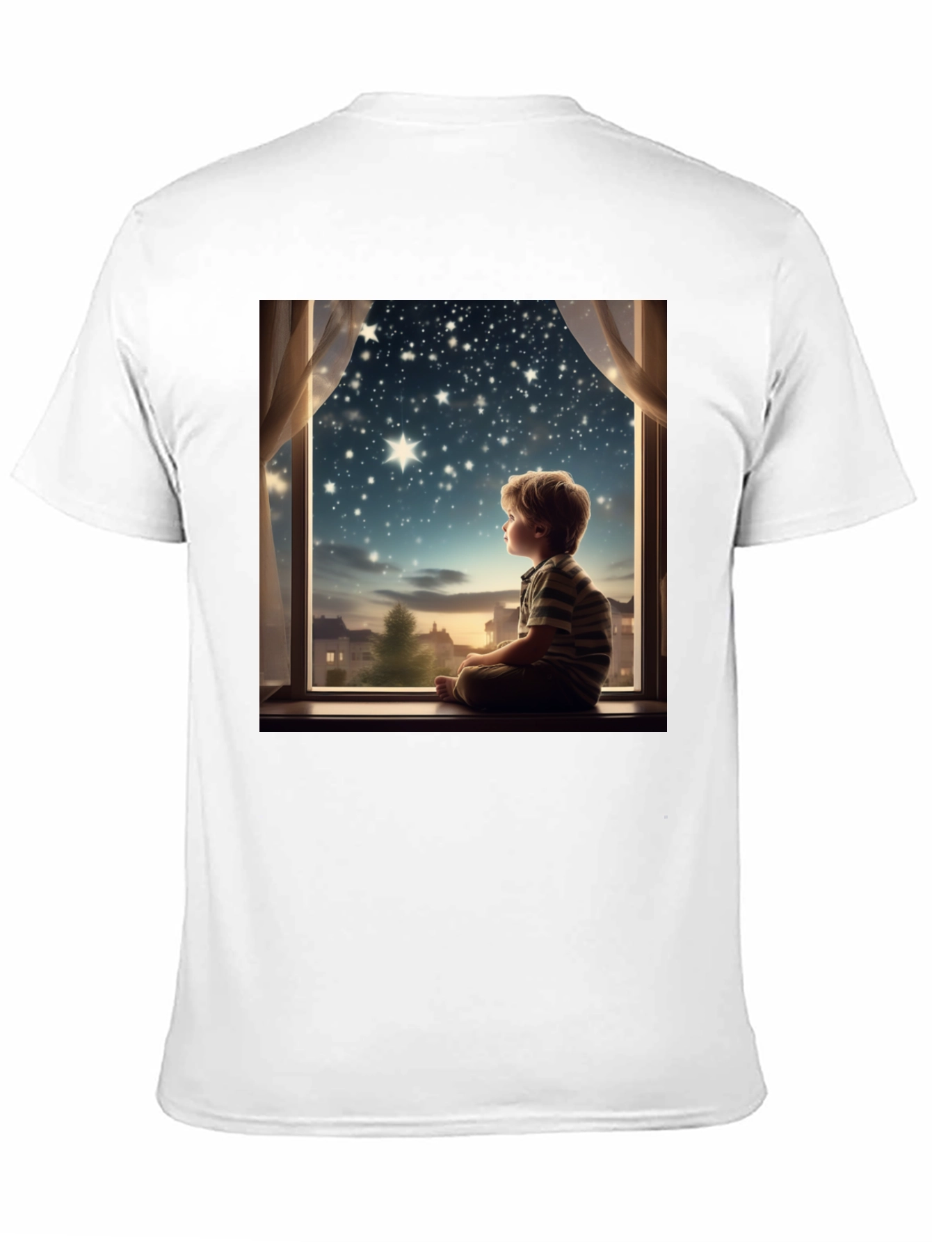 Boy Stargazing Graphic Tee - Comfort & Style