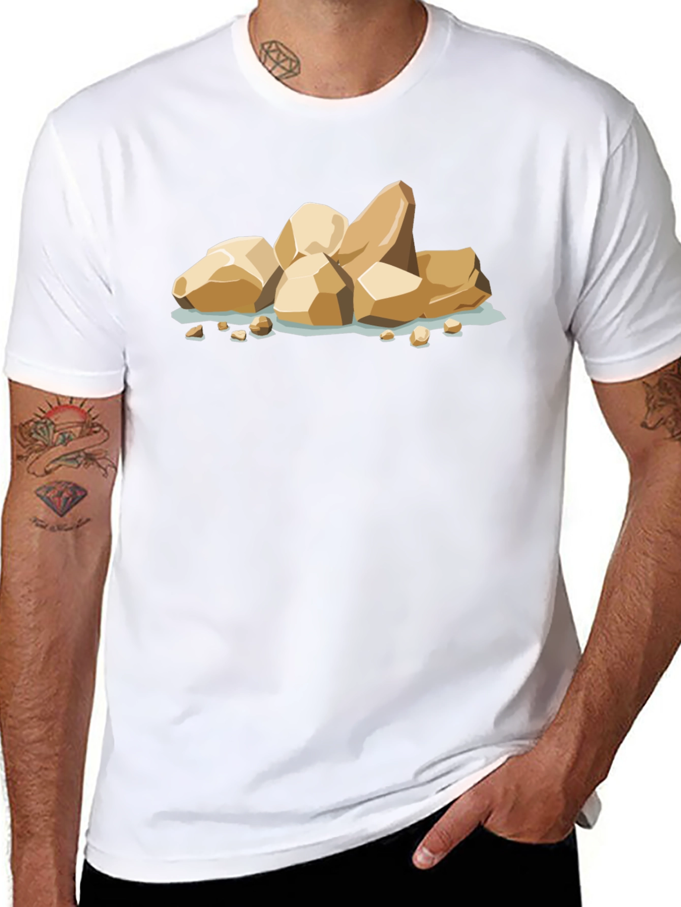 Cartoon Rock Pile Graphic Tee