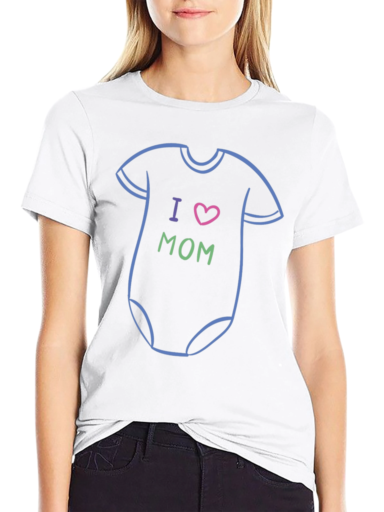 I Heart Mom Baby Onesie T-Shirt - Black