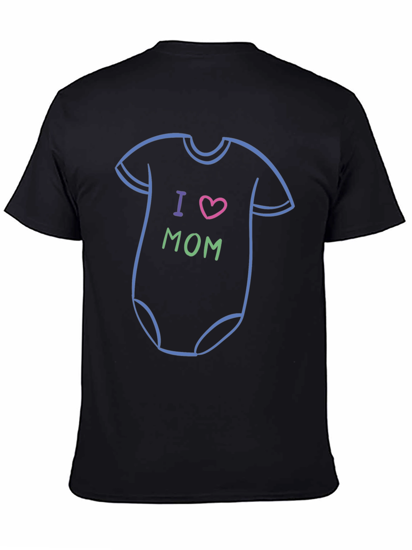 I Heart Mom Baby Onesie T-Shirt - Black