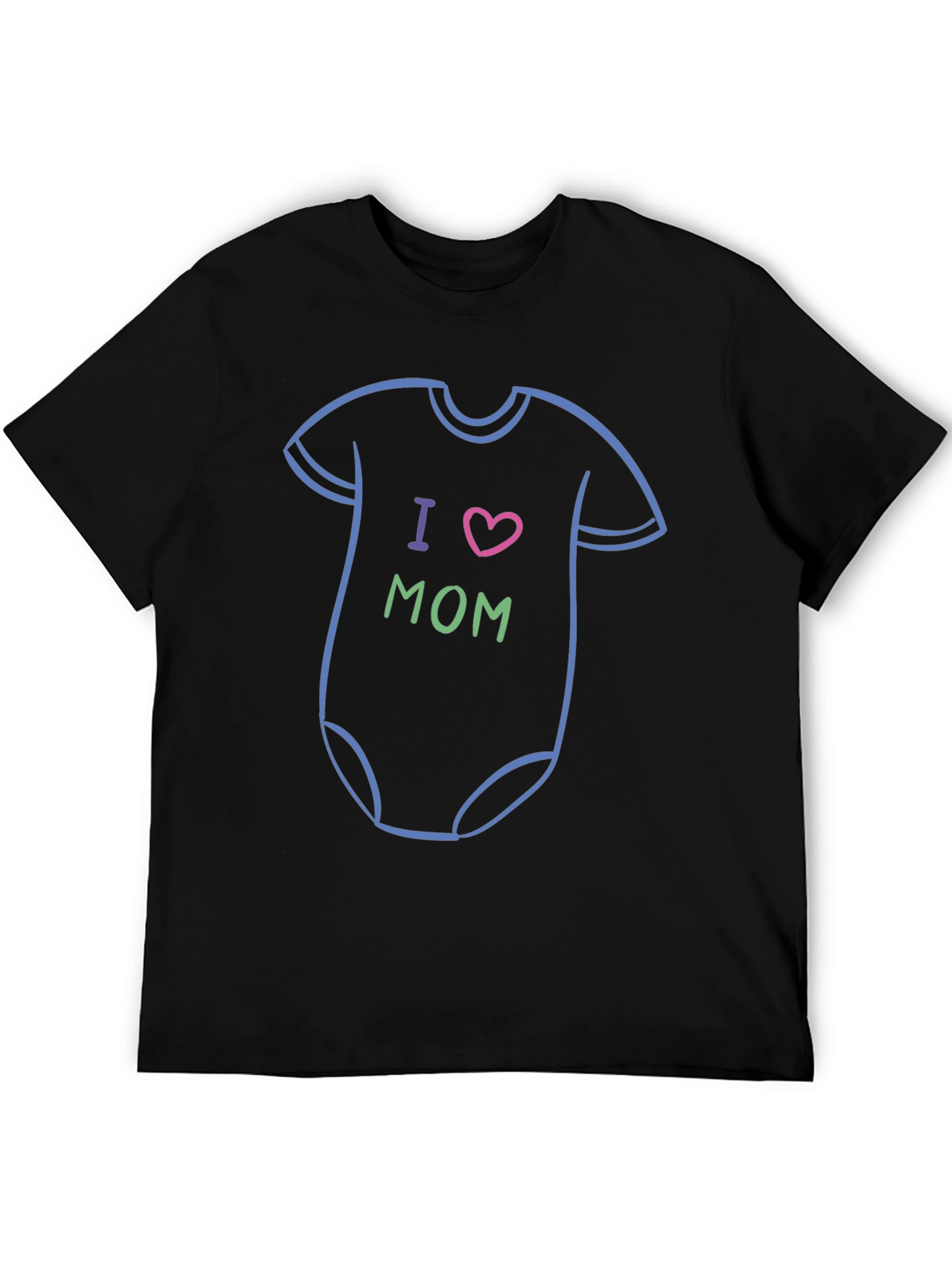I Heart Mom Baby Onesie T-Shirt - Black