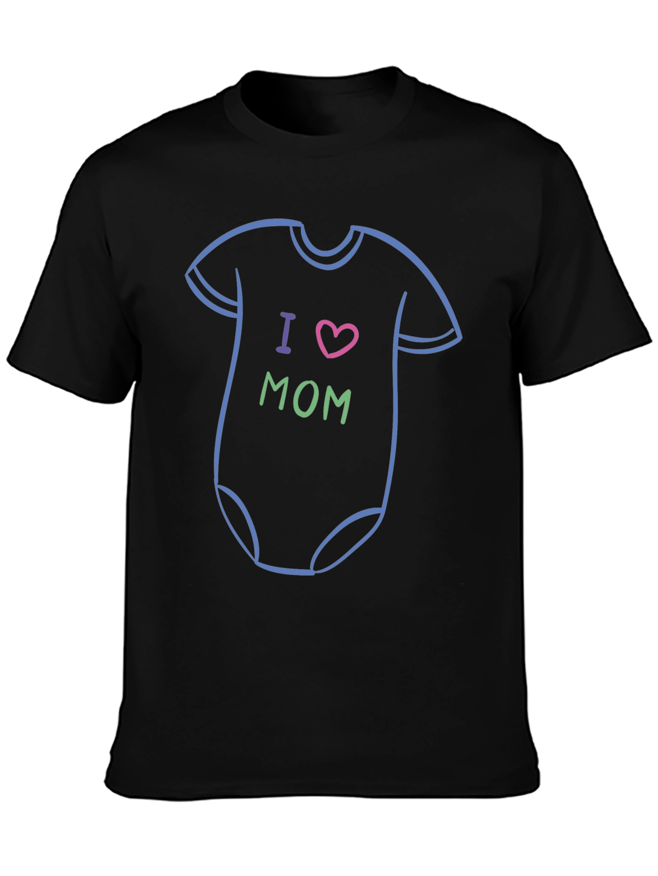 I Heart Mom Baby Onesie T-Shirt - Black