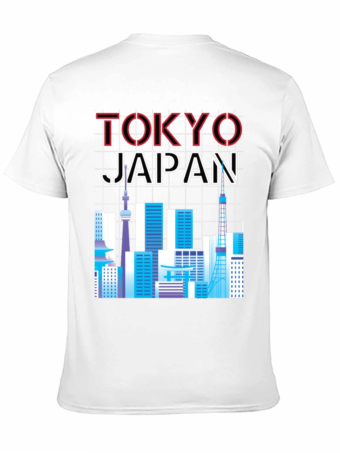 Tokyo Japan Skyline Graphic Tee - Black