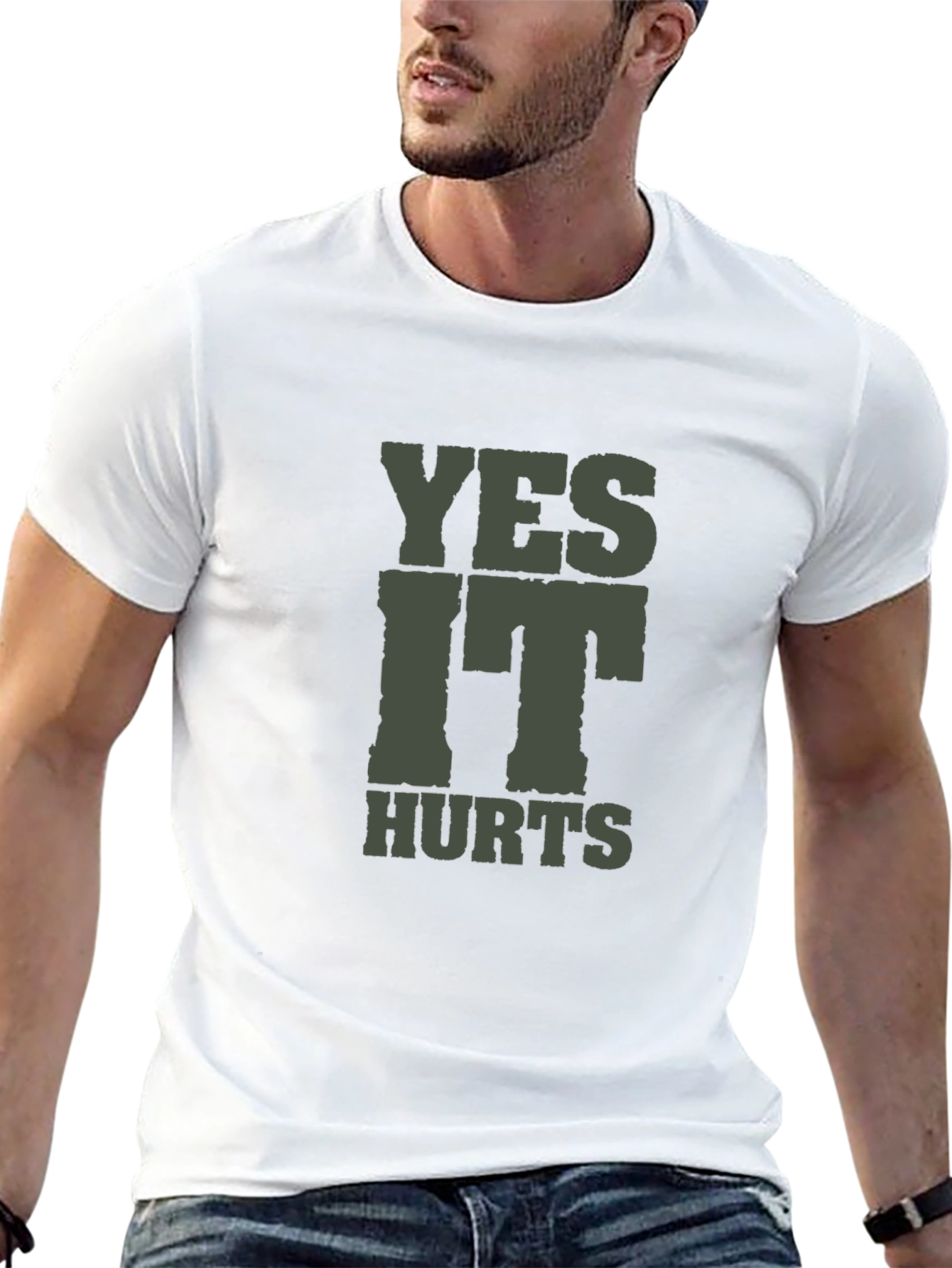 Yes It Hurts T-Shirt - Casual Crew Neck Tee