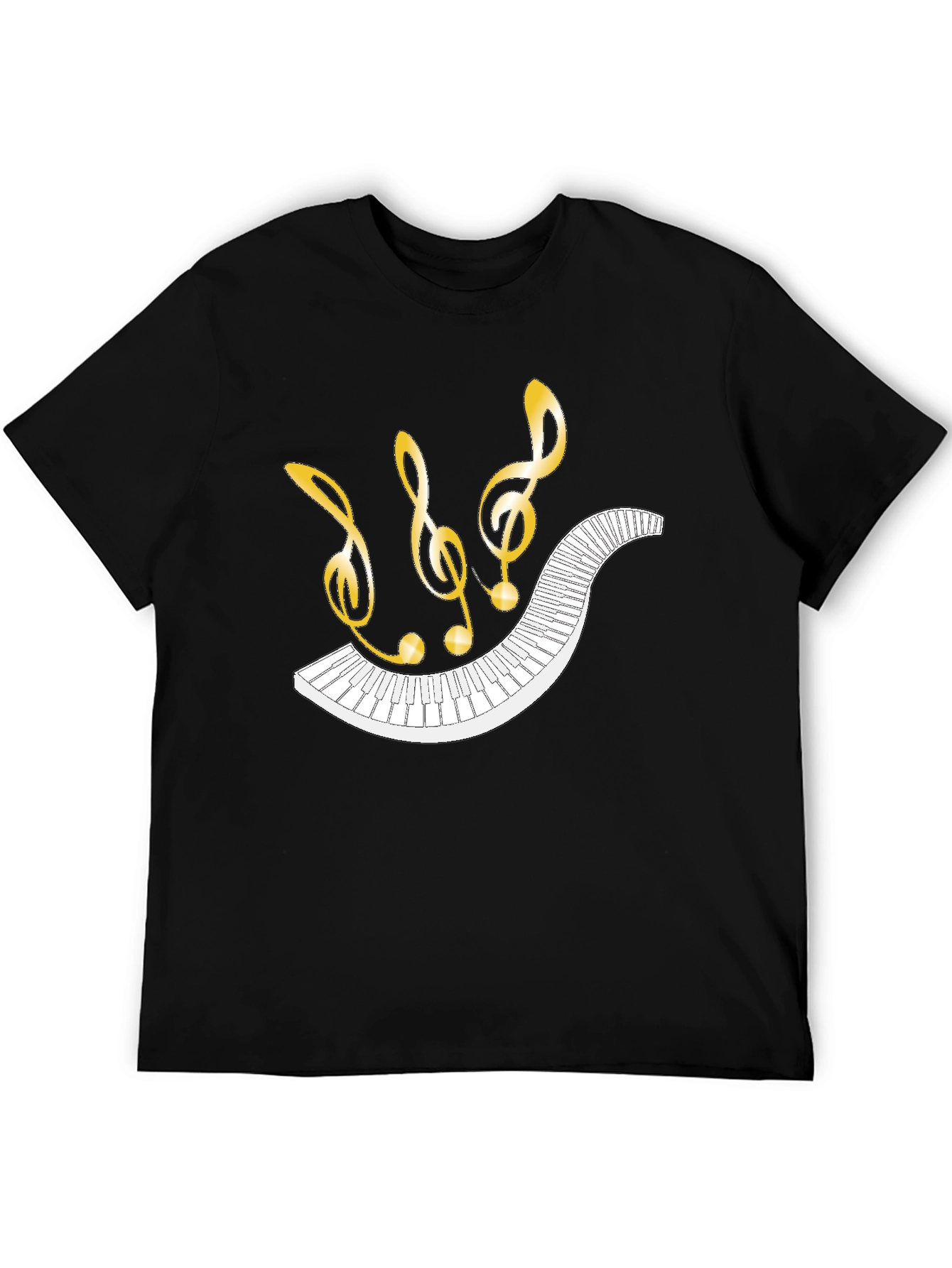 Musical Note Piano Keys Graphic Tee
