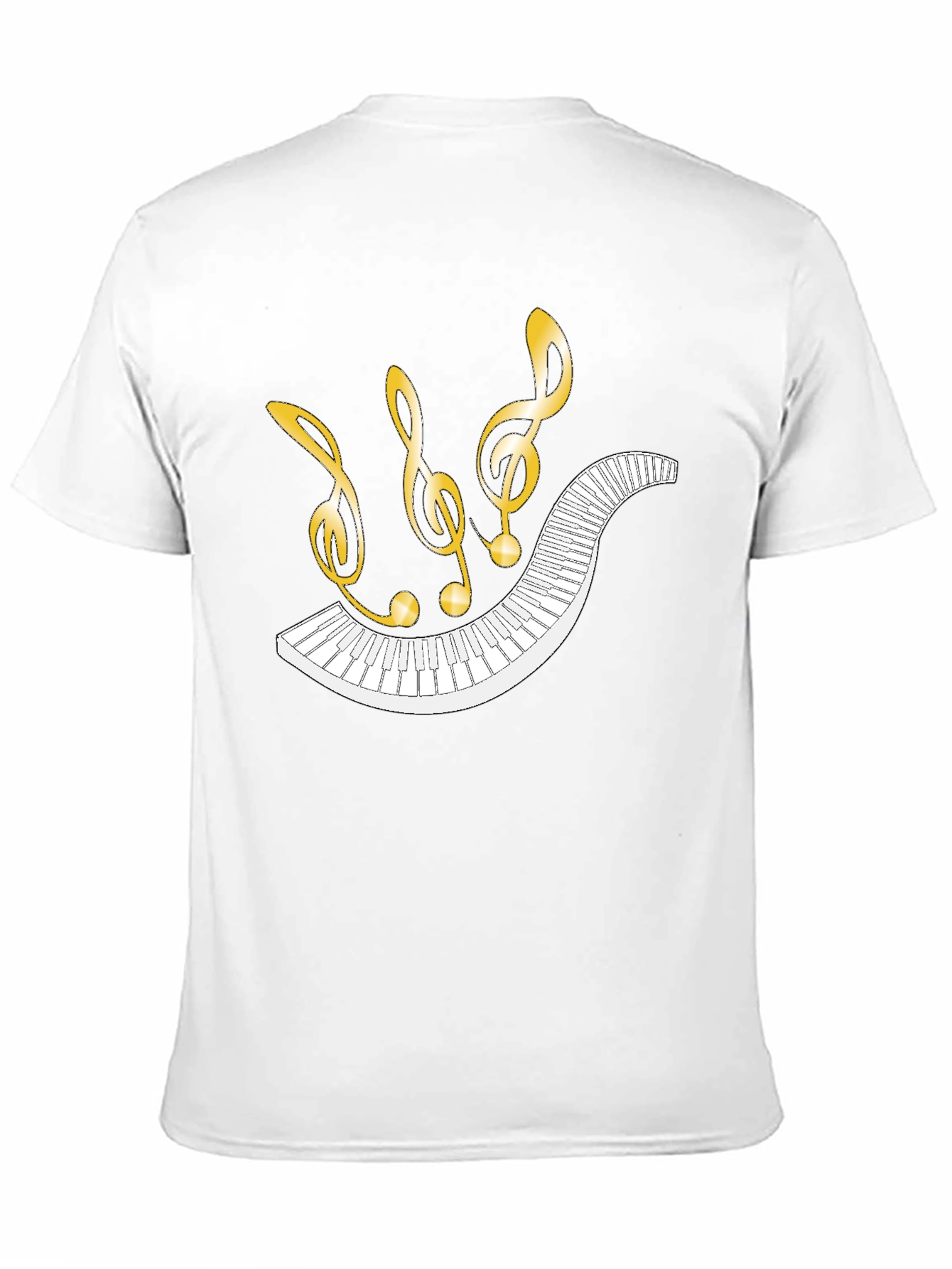 Musical Note Piano Keys Graphic Tee