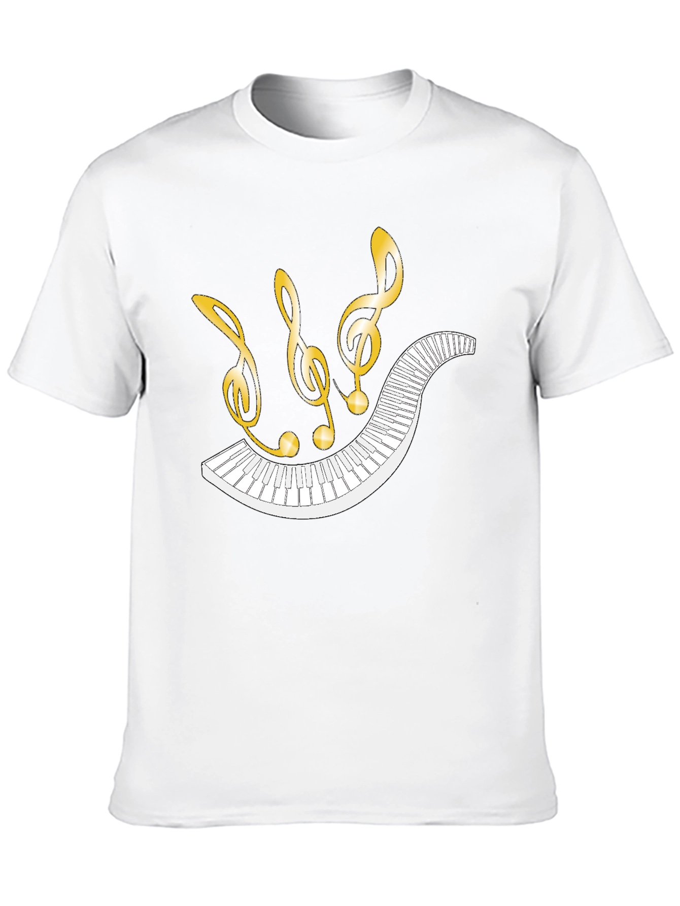 Musical Note Piano Keys Graphic Tee