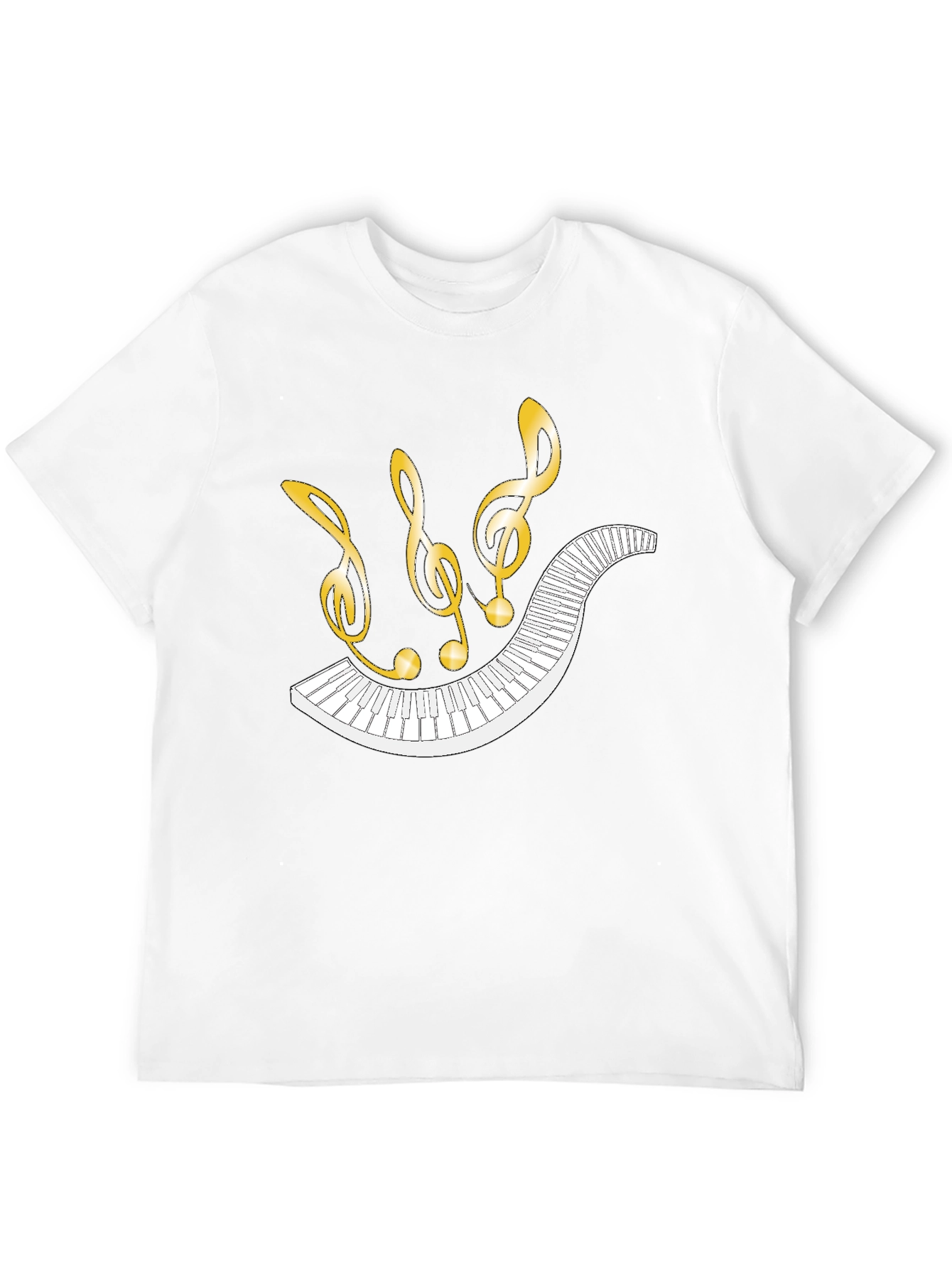 Musical Note Piano Keys Graphic Tee