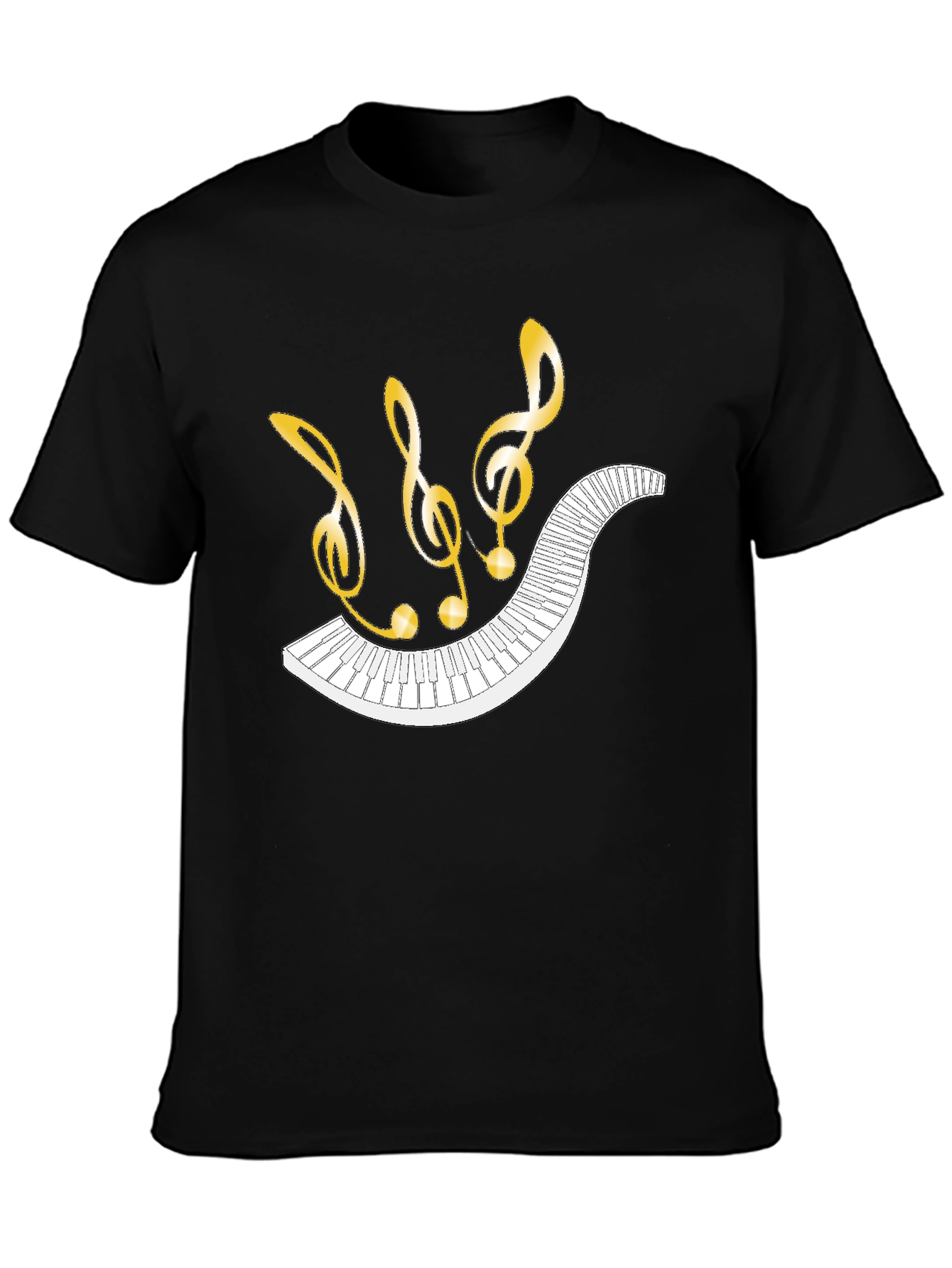 Musical Note Piano Keys Graphic Tee