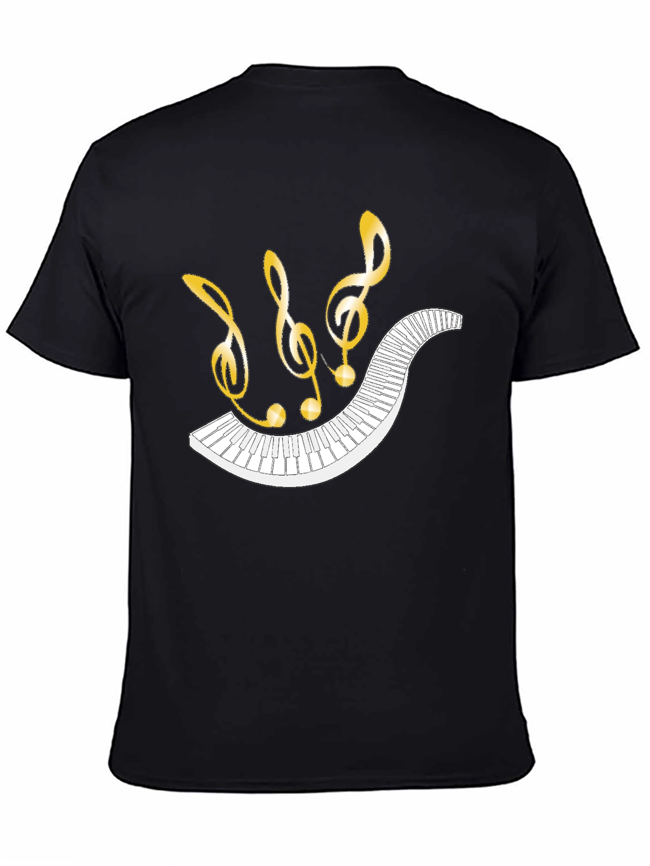 Musical Note Piano Keys Graphic Tee