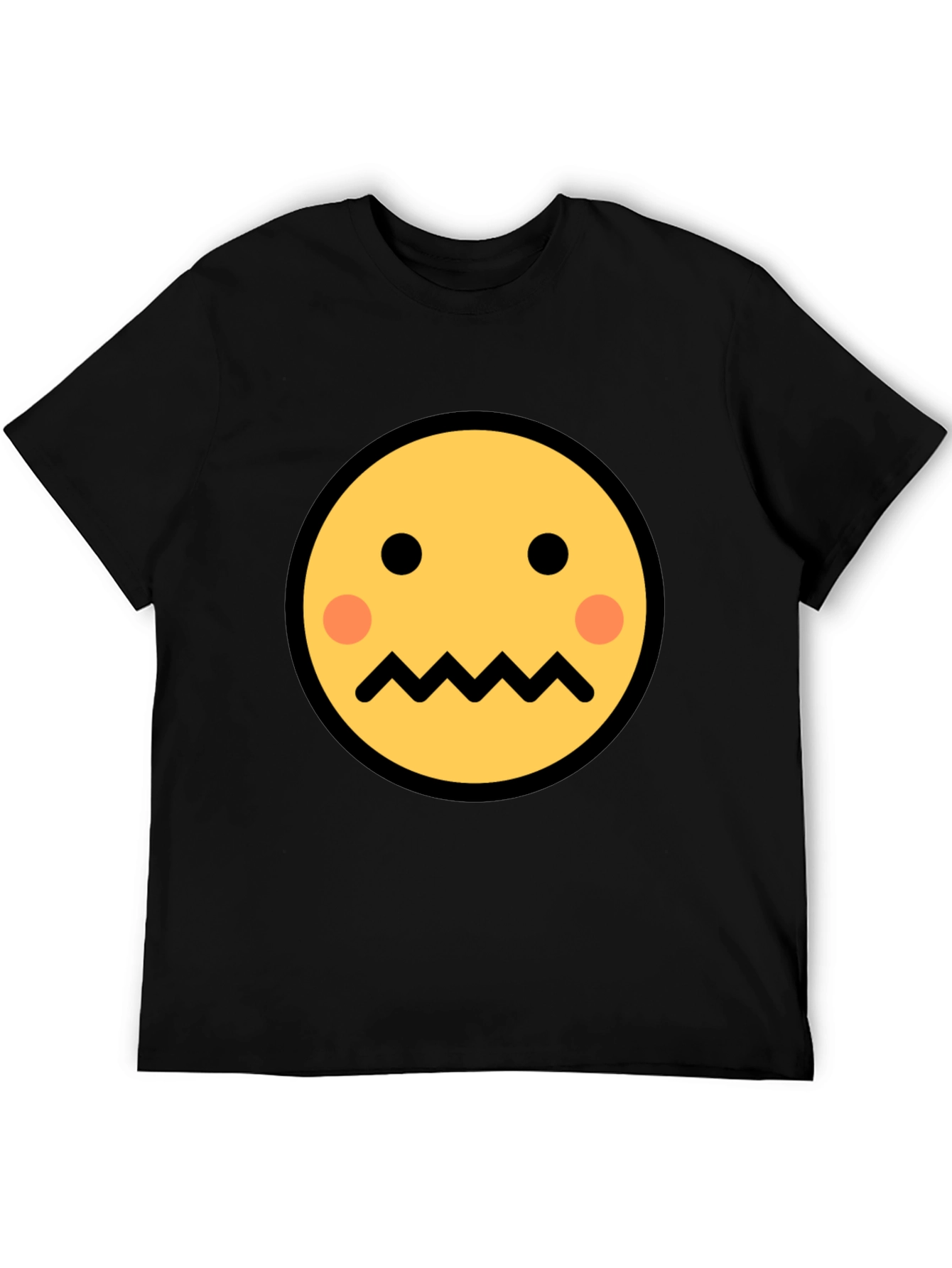 Emoji Face Graphic Tee - Black
