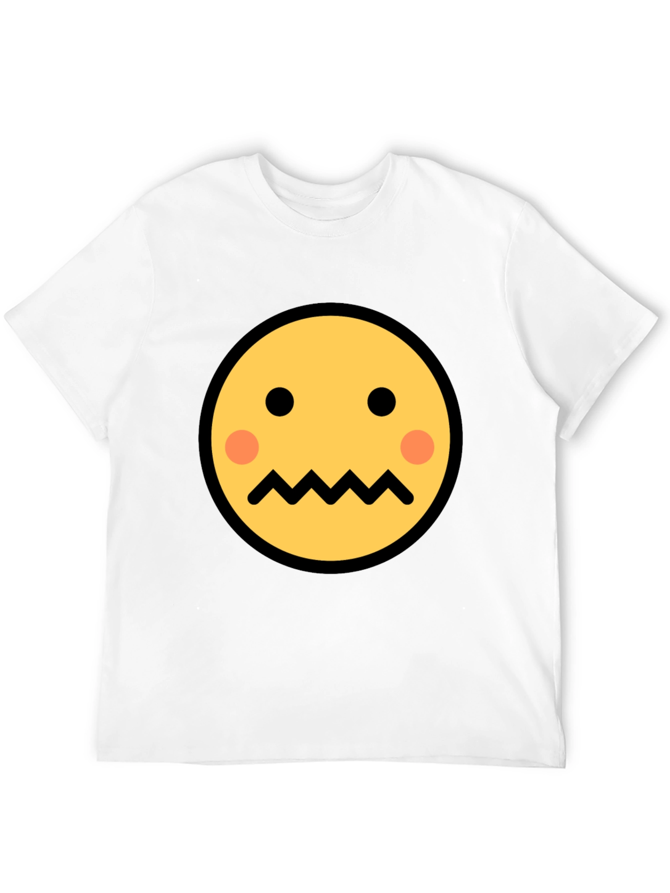 Emoji Face Graphic Tee - Black