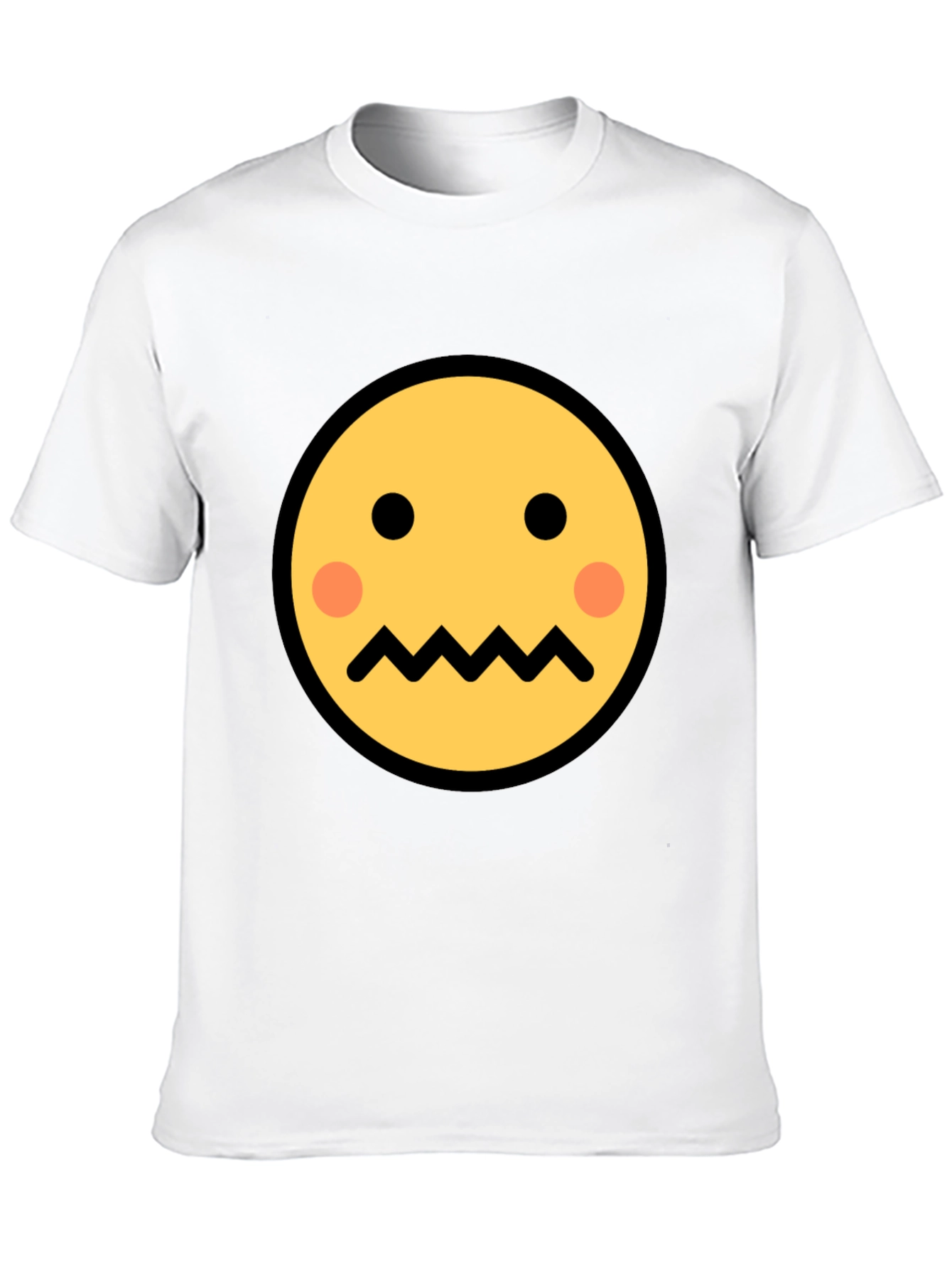 Emoji Face Graphic Tee - Black