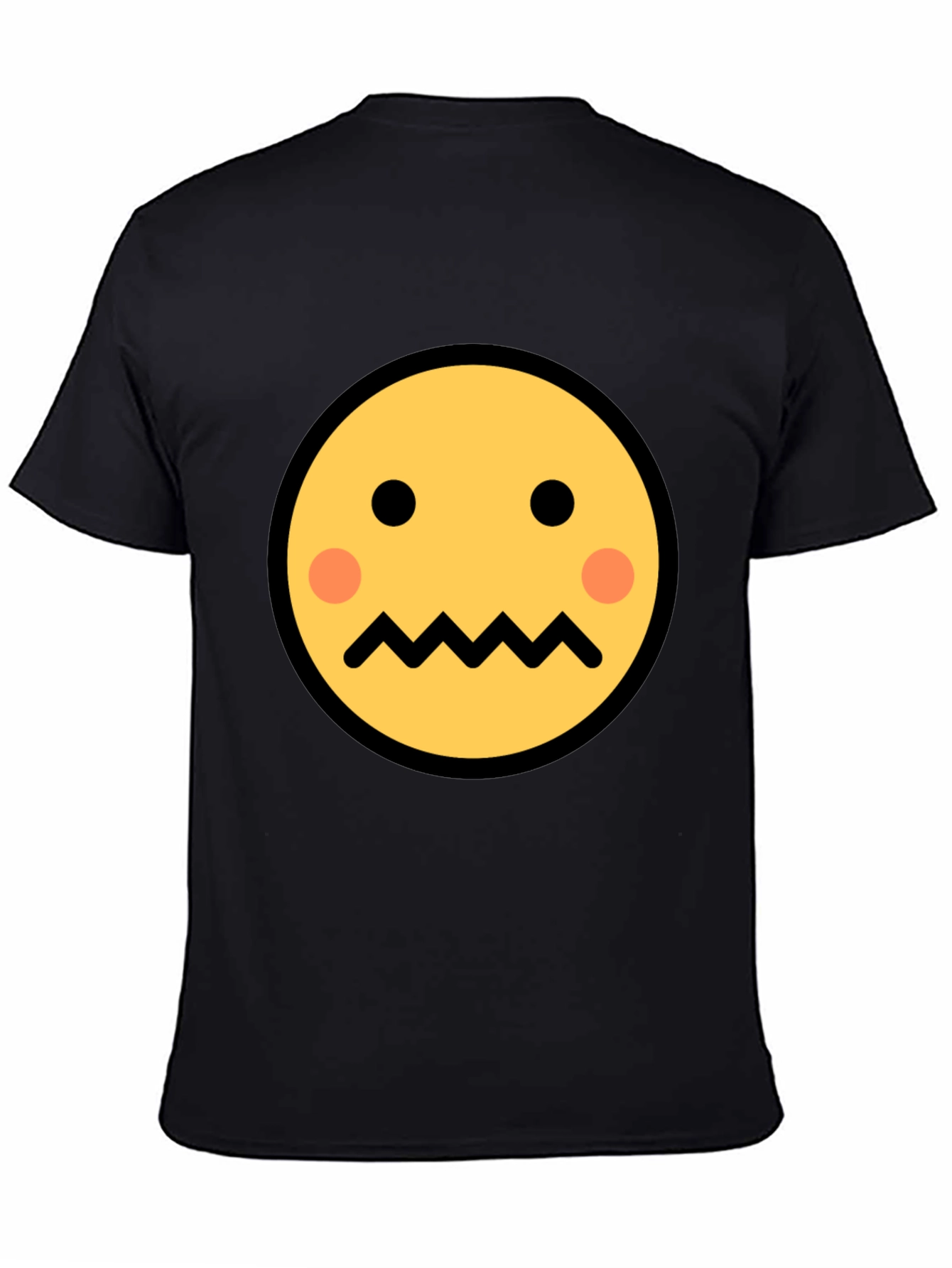 Emoji Face Graphic Tee - Black