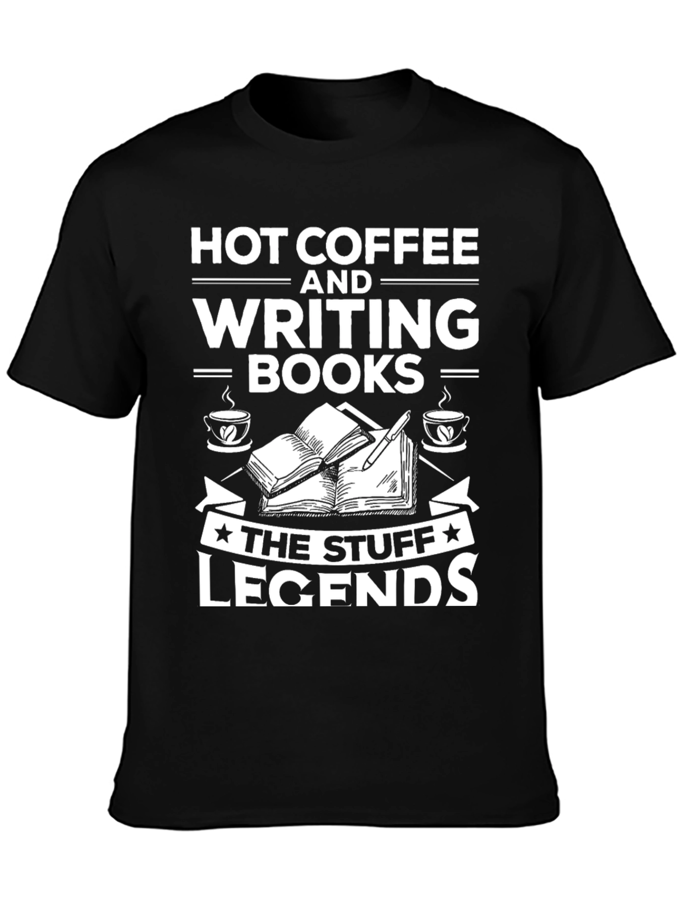 Hot Coffee & Writing Books T-Shirt