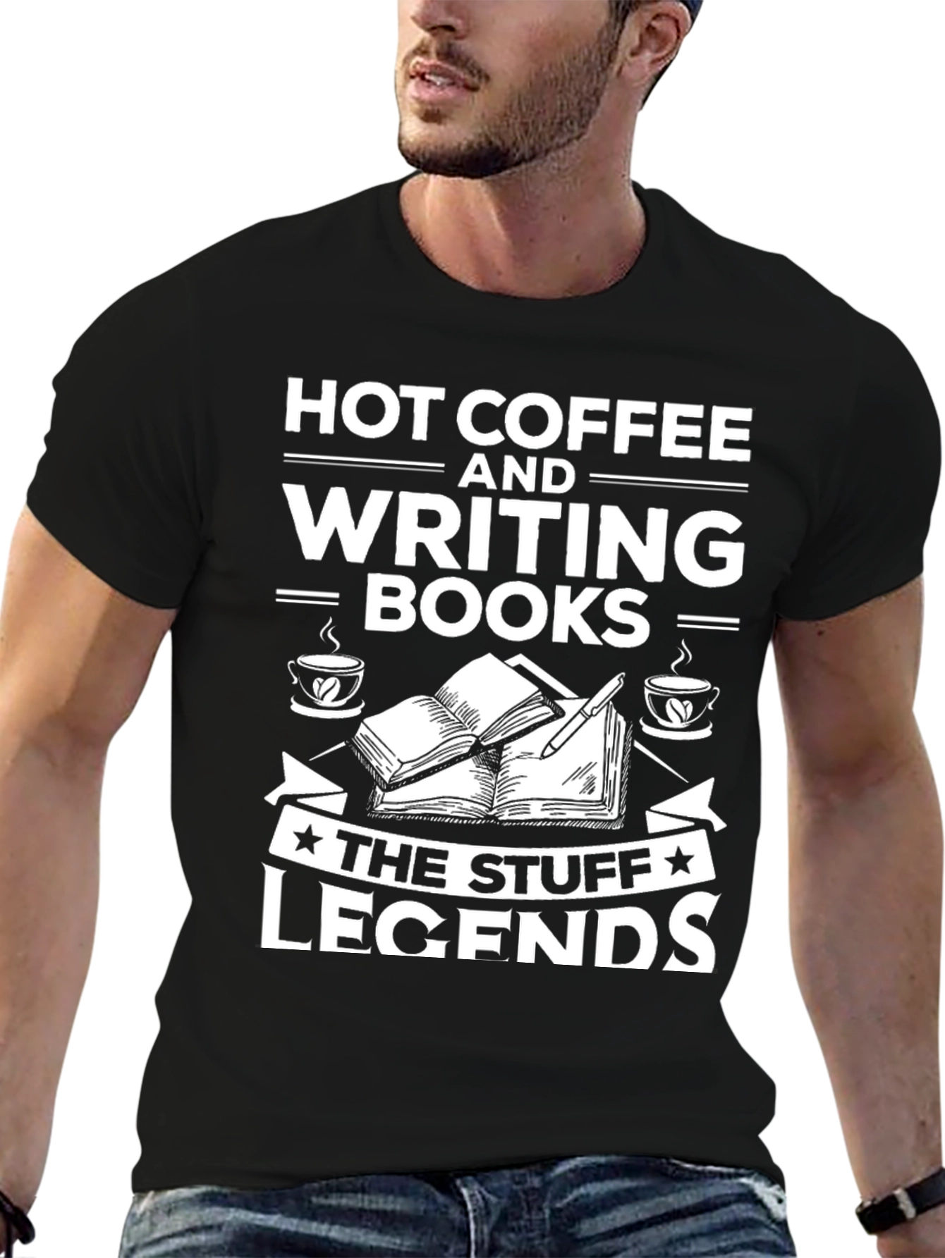 Hot Coffee & Writing Books T-Shirt