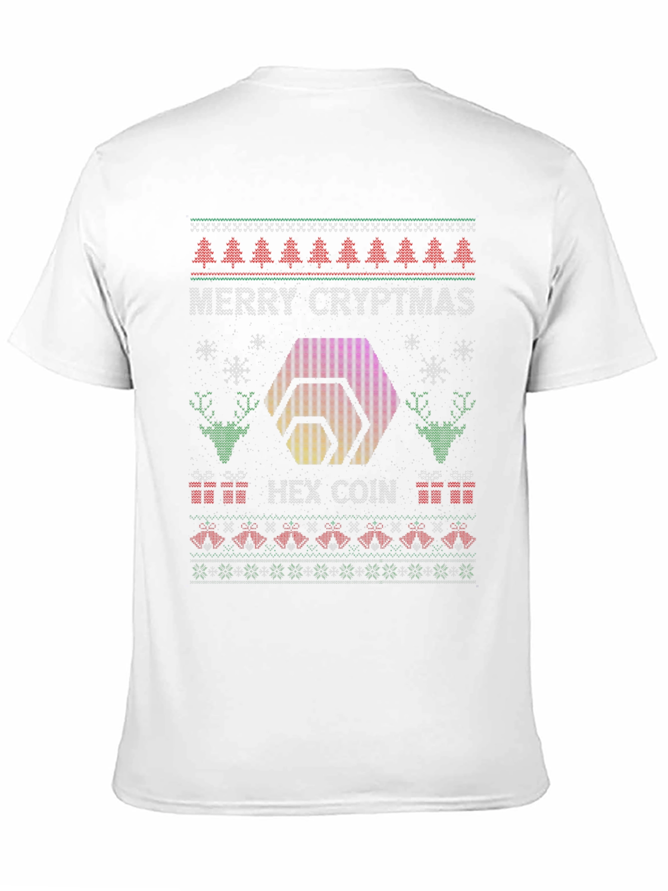 Merry Cryptmas HEX Coin Ugly Christmas T-Shirt