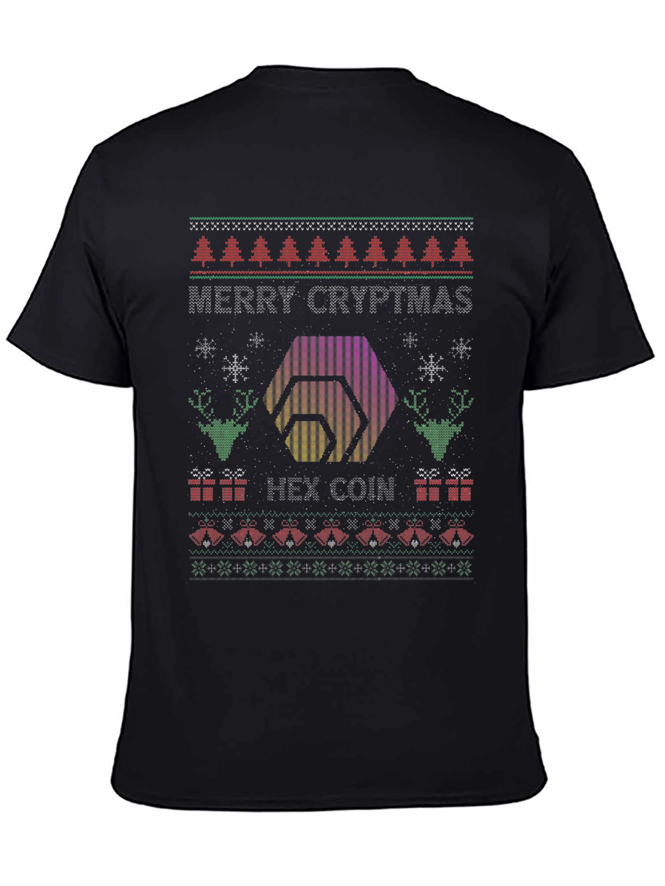 Merry Cryptmas HEX Coin Ugly Christmas T-Shirt