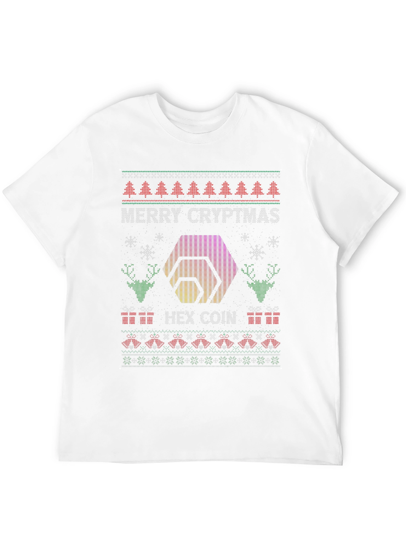 Merry Cryptmas HEX Coin Ugly Christmas T-Shirt