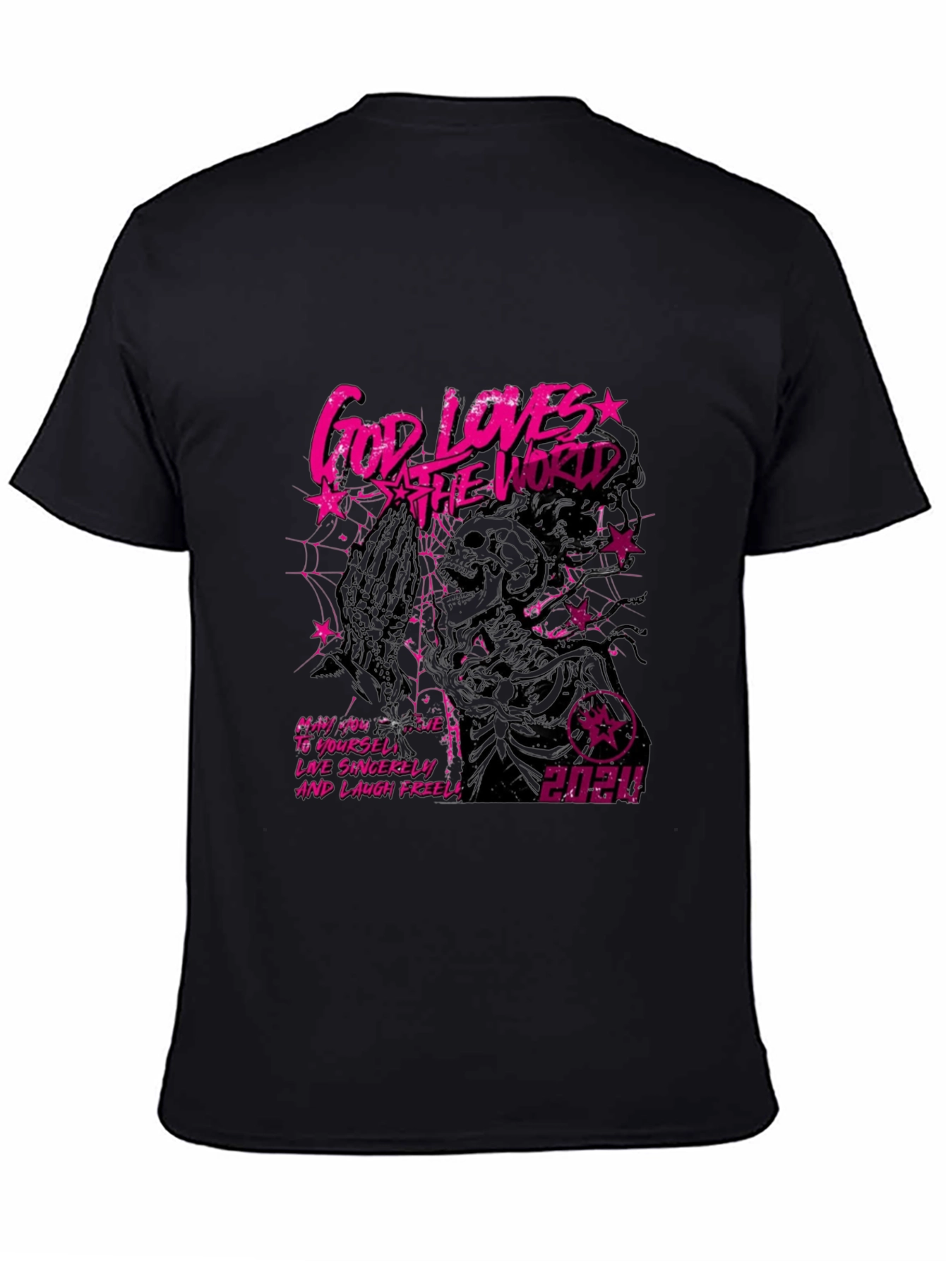 God Loves The World Graphic Tee - Black