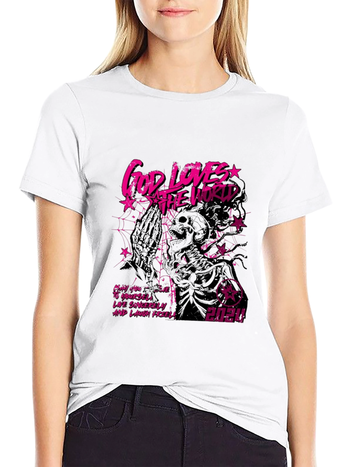 God Loves The World Graphic Tee - Black
