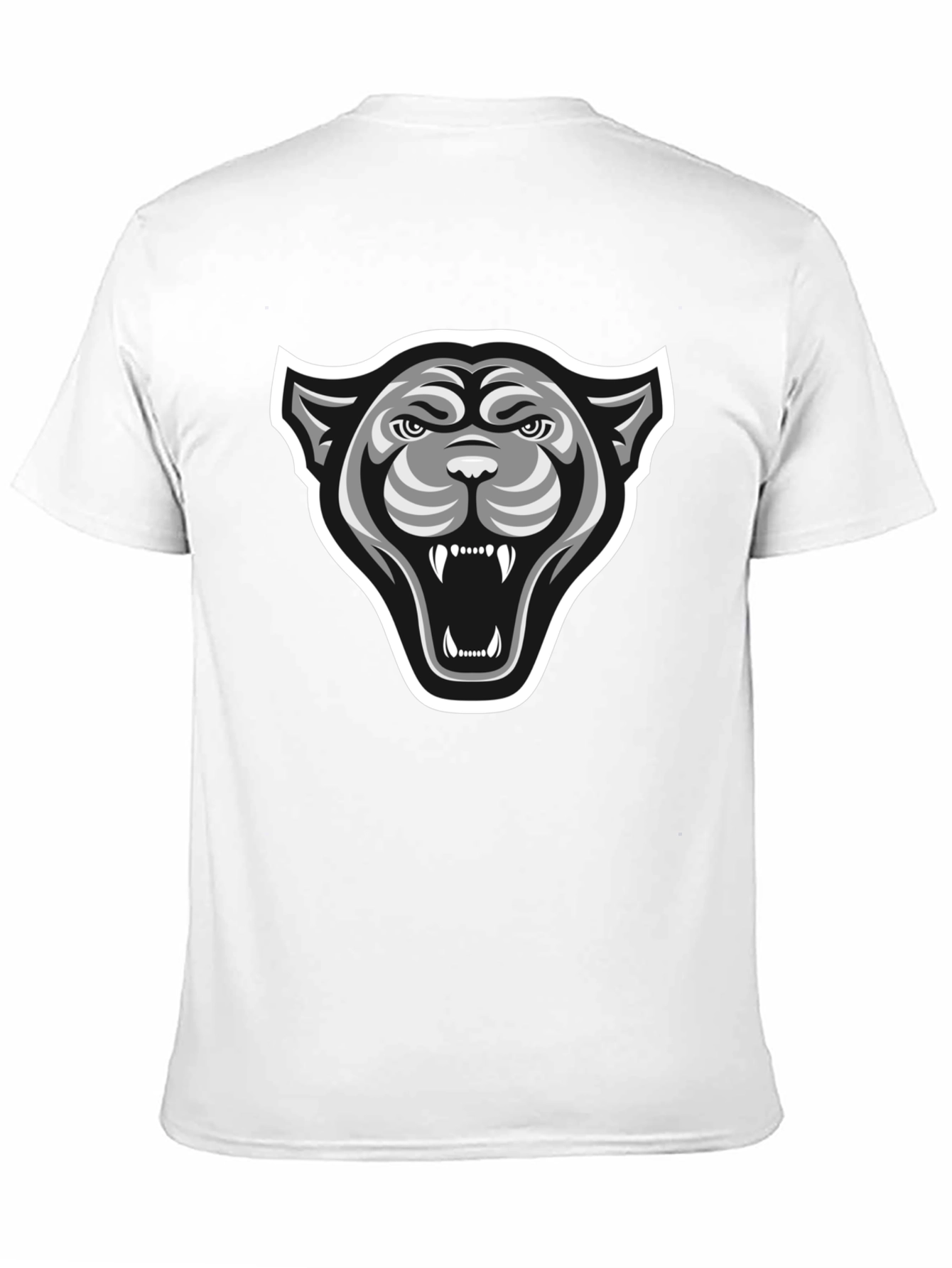 Black T-Shirt with Fierce Panther Graphic