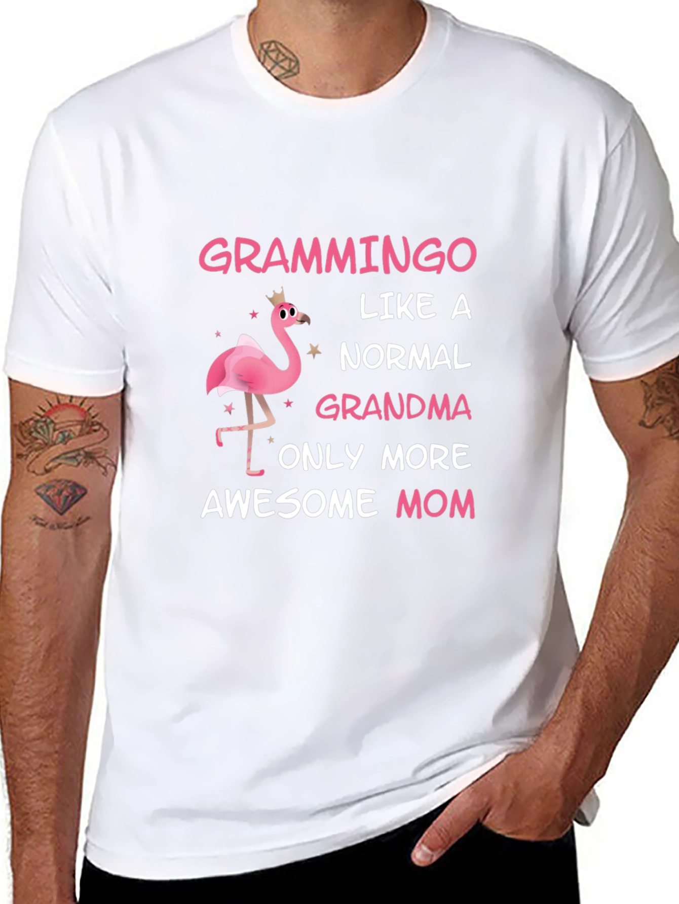 Grammingo T-Shirt - Awesome Grandma Flamingo Tee