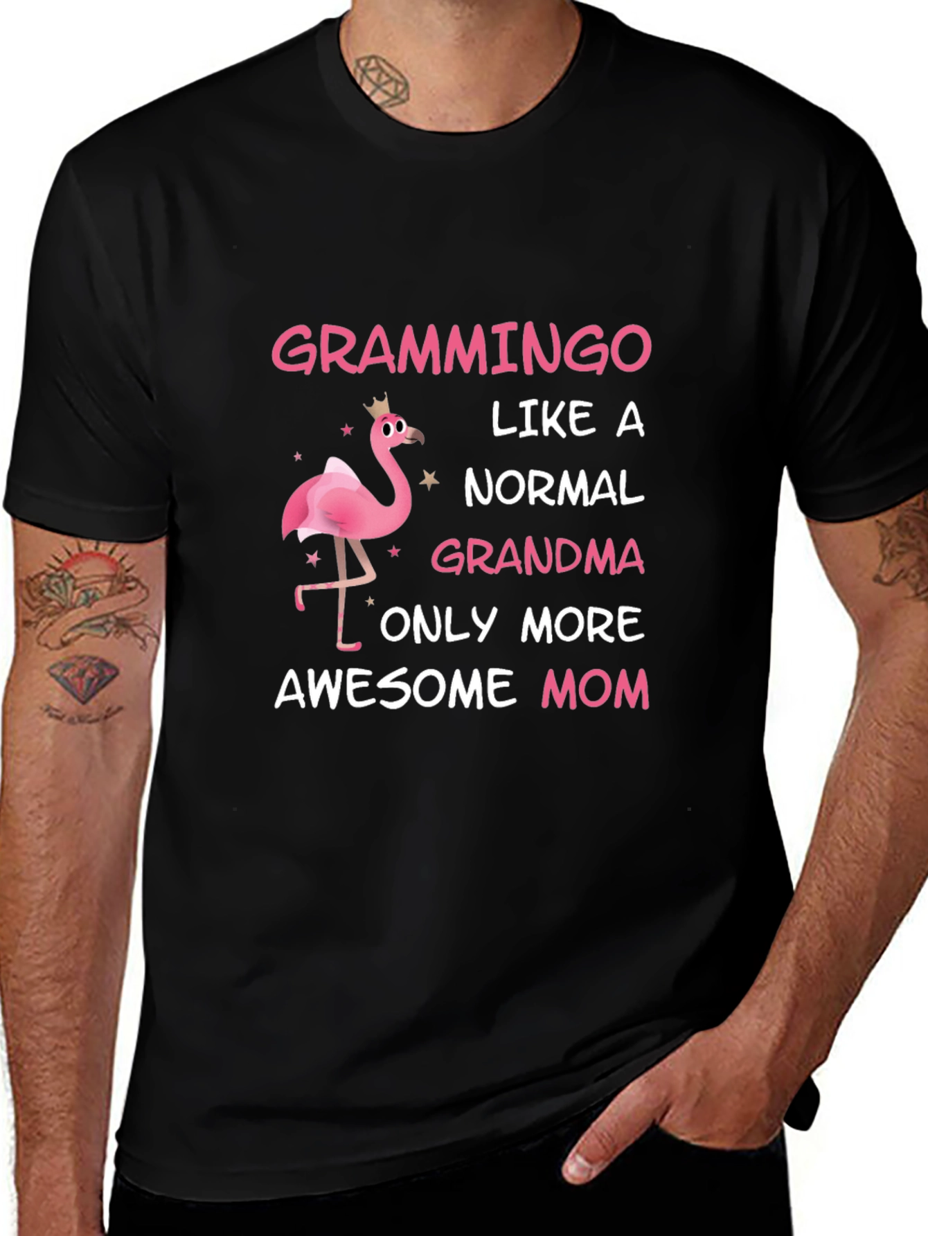 Grammingo T-Shirt - Awesome Grandma Flamingo Tee