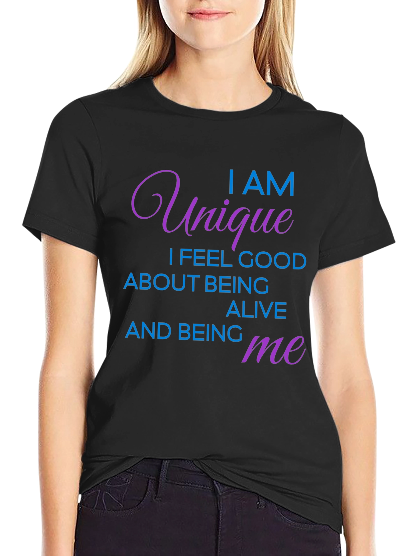 Unique Statement Black Graphic Tee