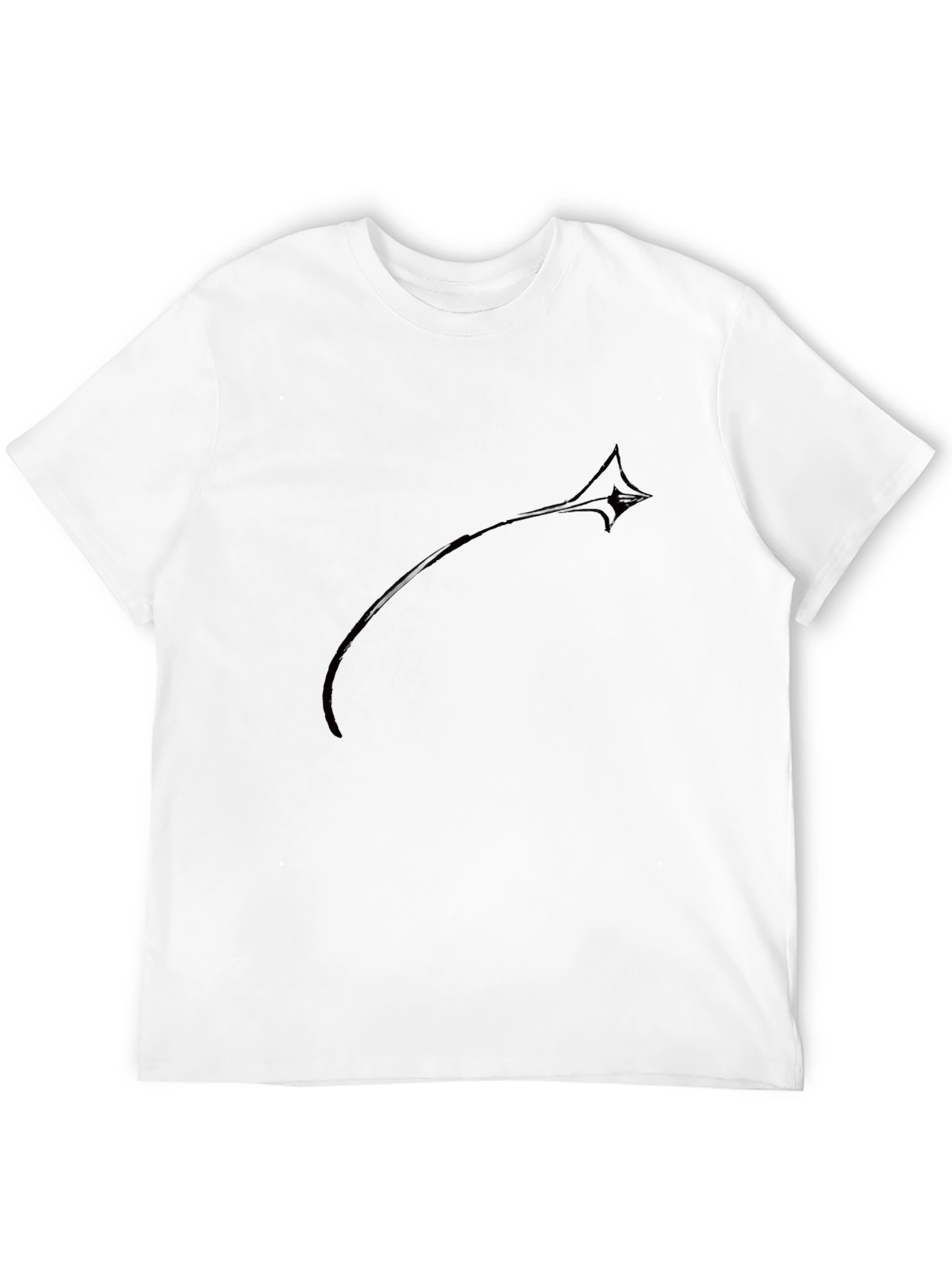 Mens Black Graphic Tee - Modern Casual Style