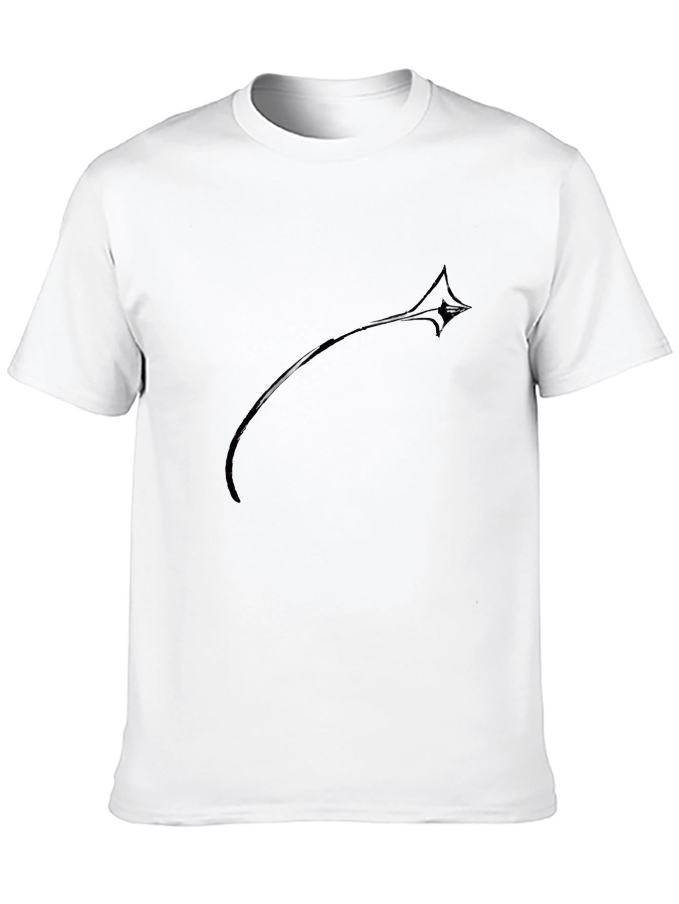 Mens Black Graphic Tee - Modern Casual Style