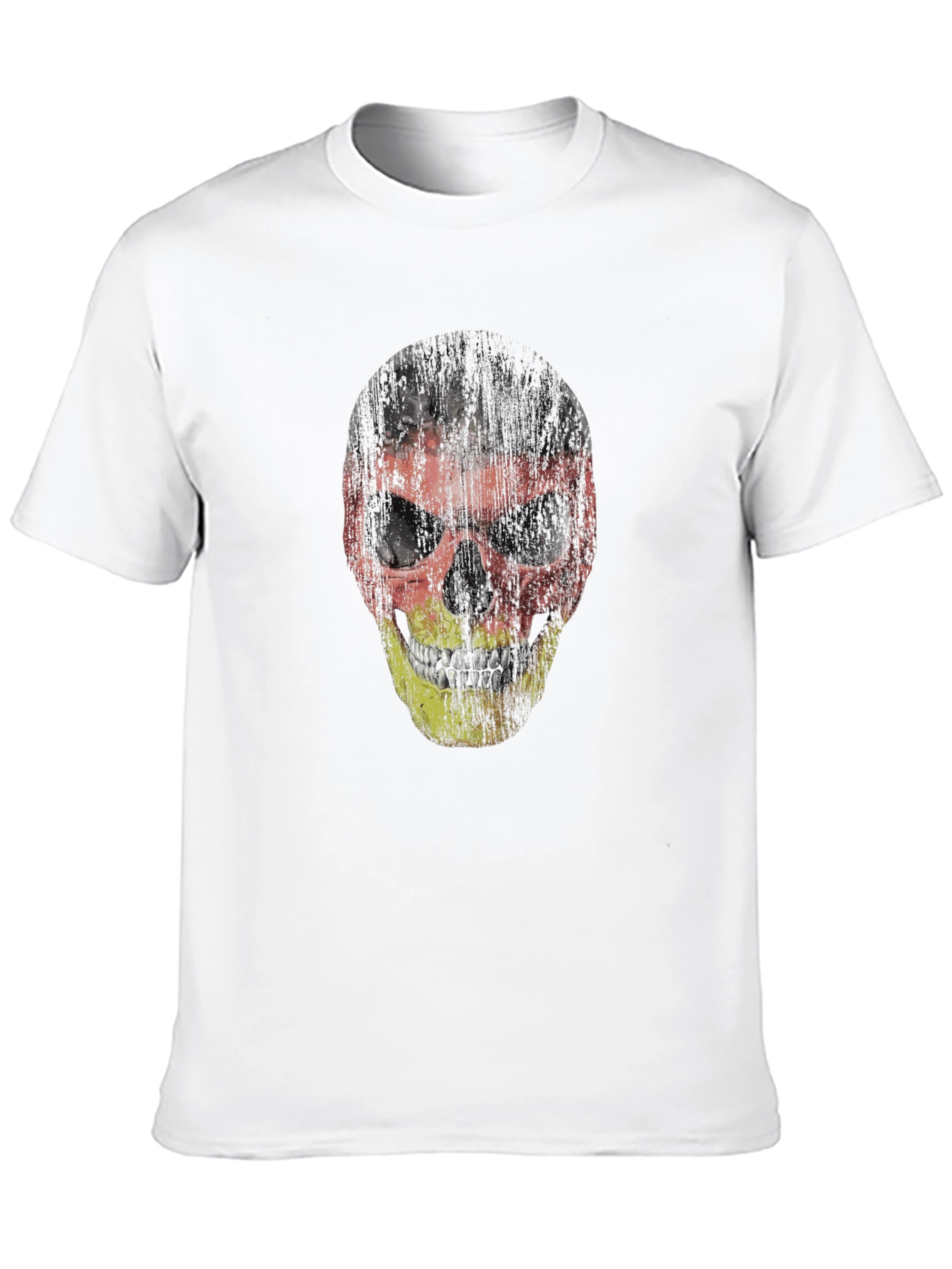 German Flag Skull Graphic T-Shirt