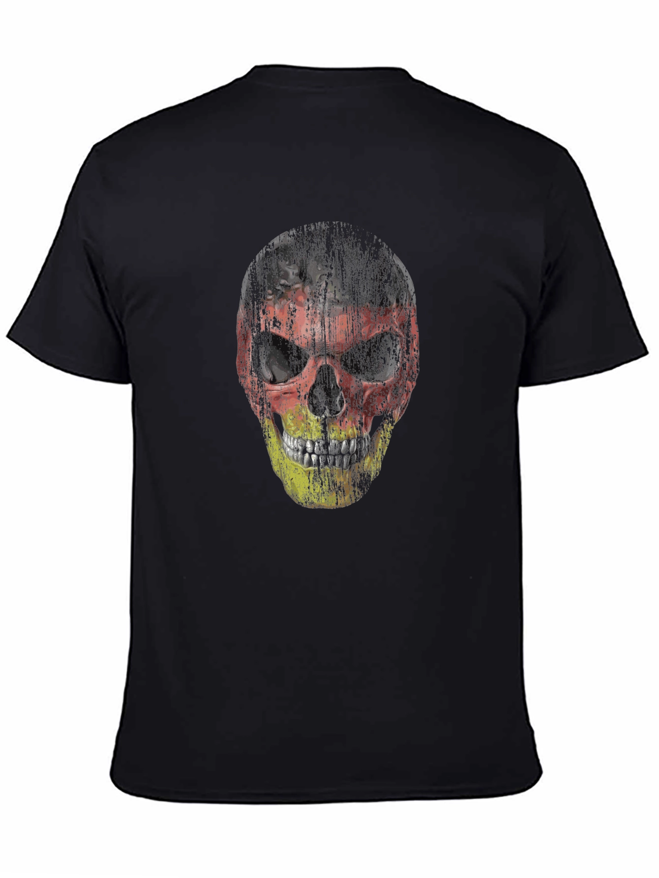 German Flag Skull Graphic T-Shirt