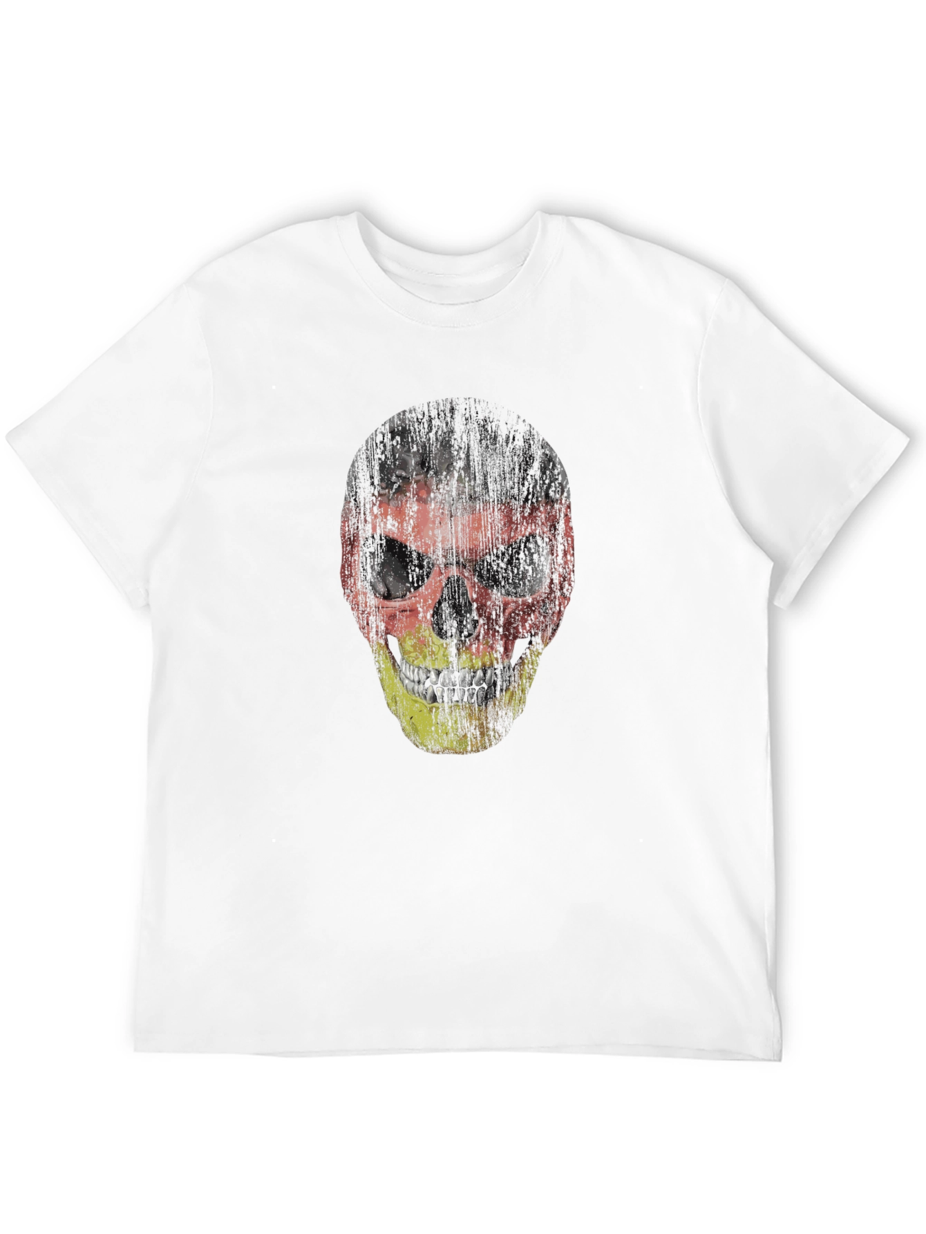 German Flag Skull Graphic T-Shirt