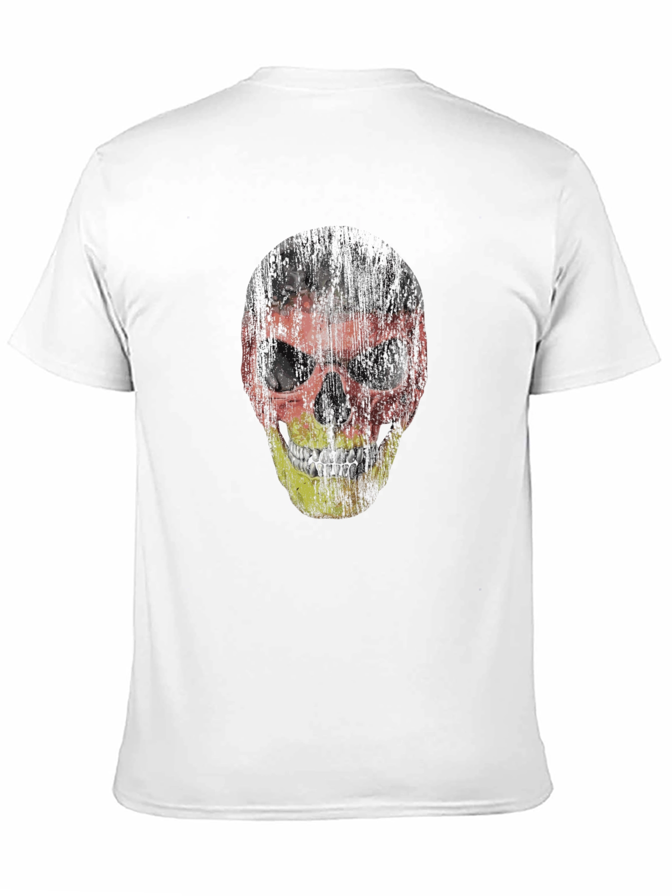 German Flag Skull Graphic T-Shirt