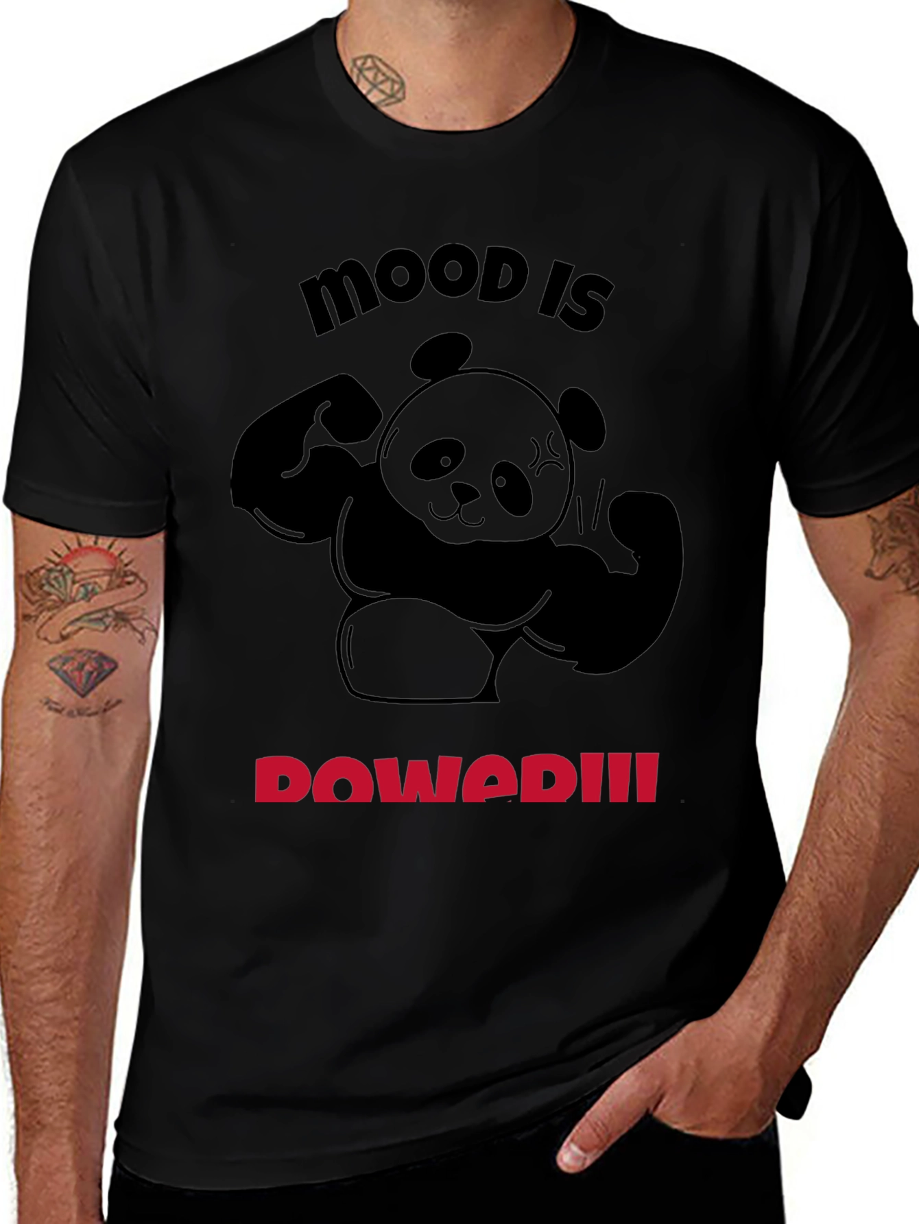 Mood is Powered Panda T-Shirt