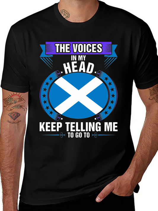 Scotland Calling T-Shirt - The Voices In My Head Design