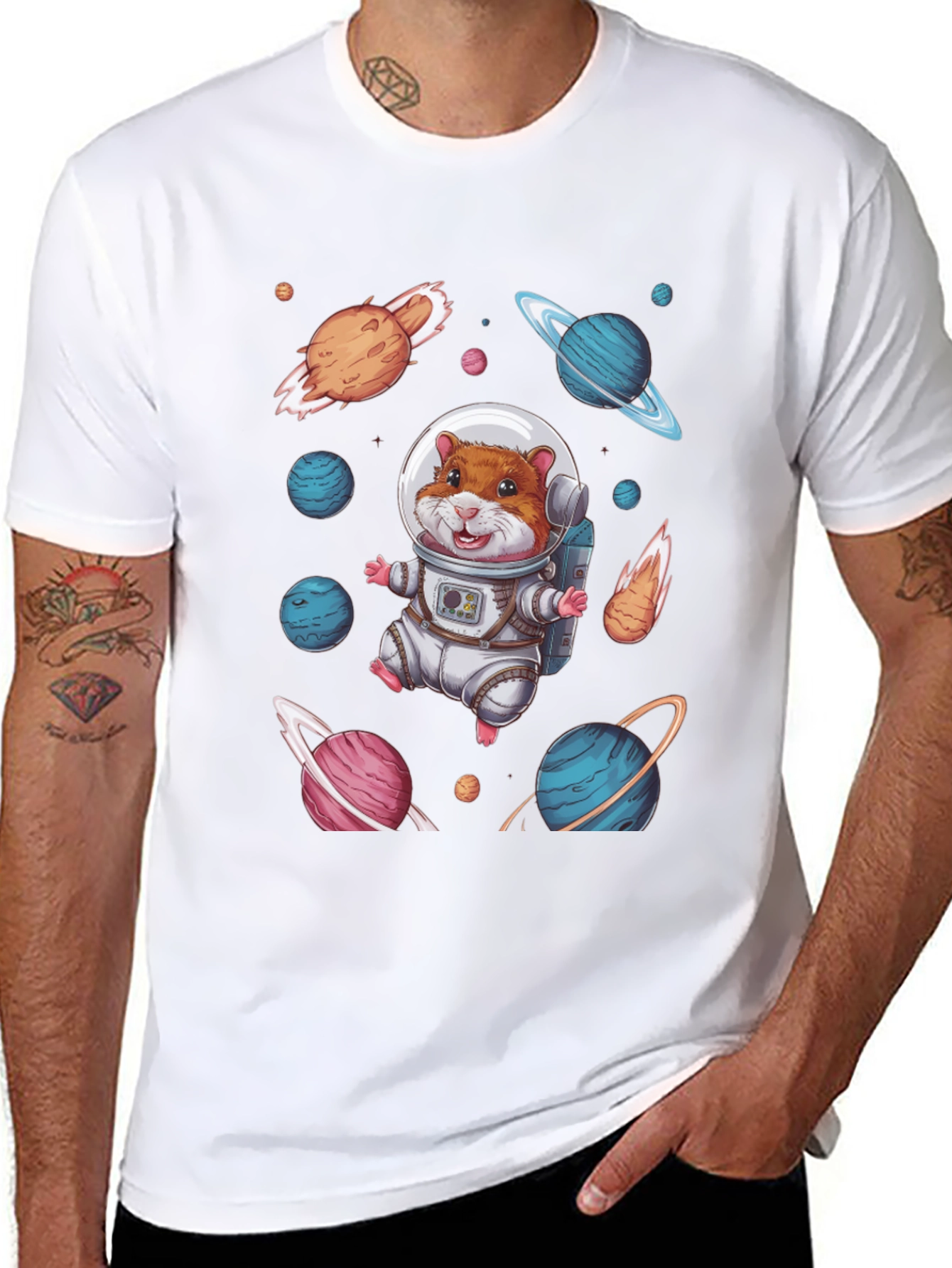 Hamster Astronaut Space T-Shirt