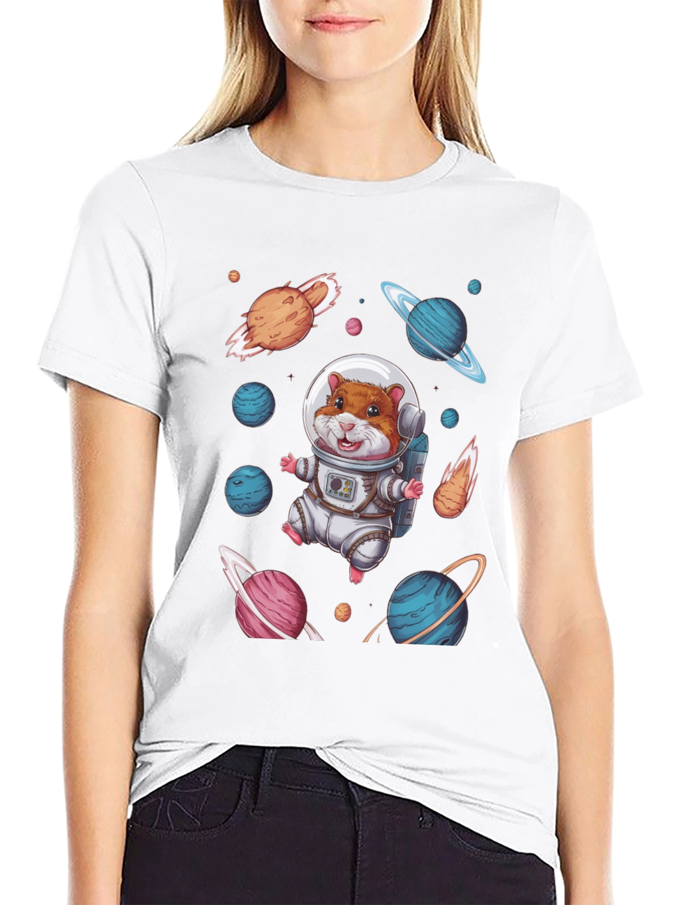 Hamster Astronaut Space T-Shirt